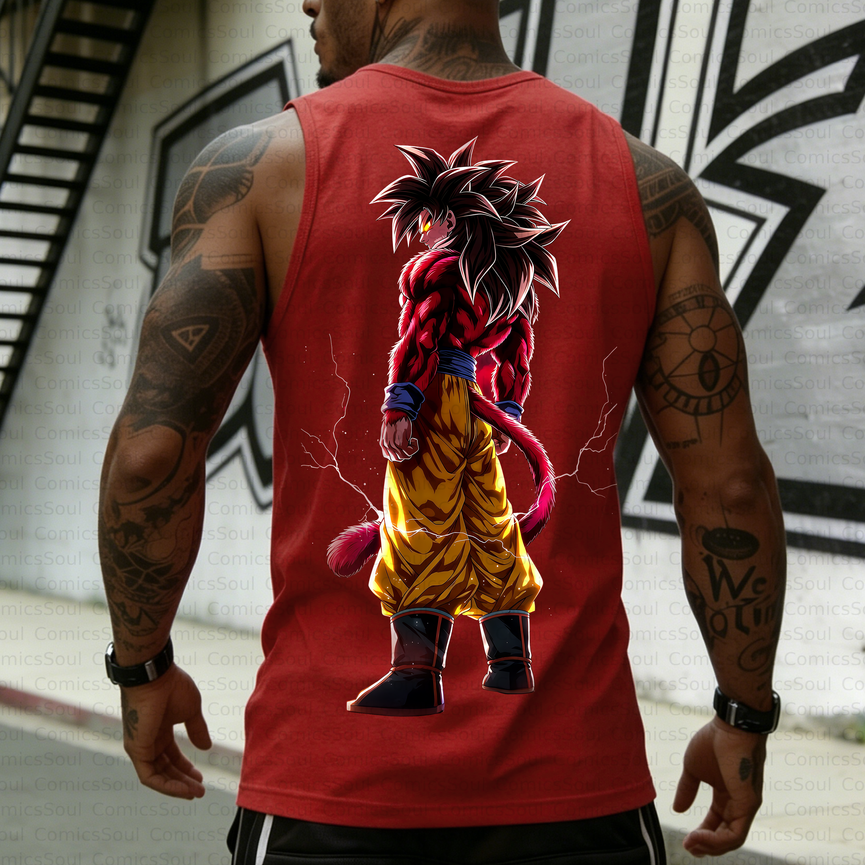 Unisex Anime Inspired Vintage Tank Top