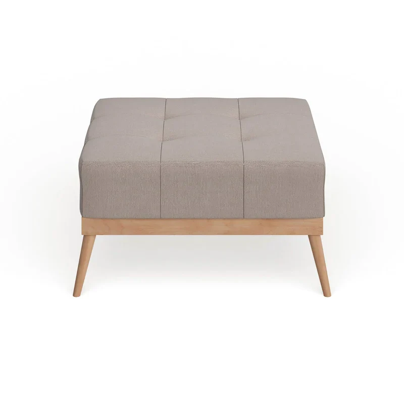 Christopher Knight Home Carson Lund Mid-Century Tufted Fabric Square Ottoman