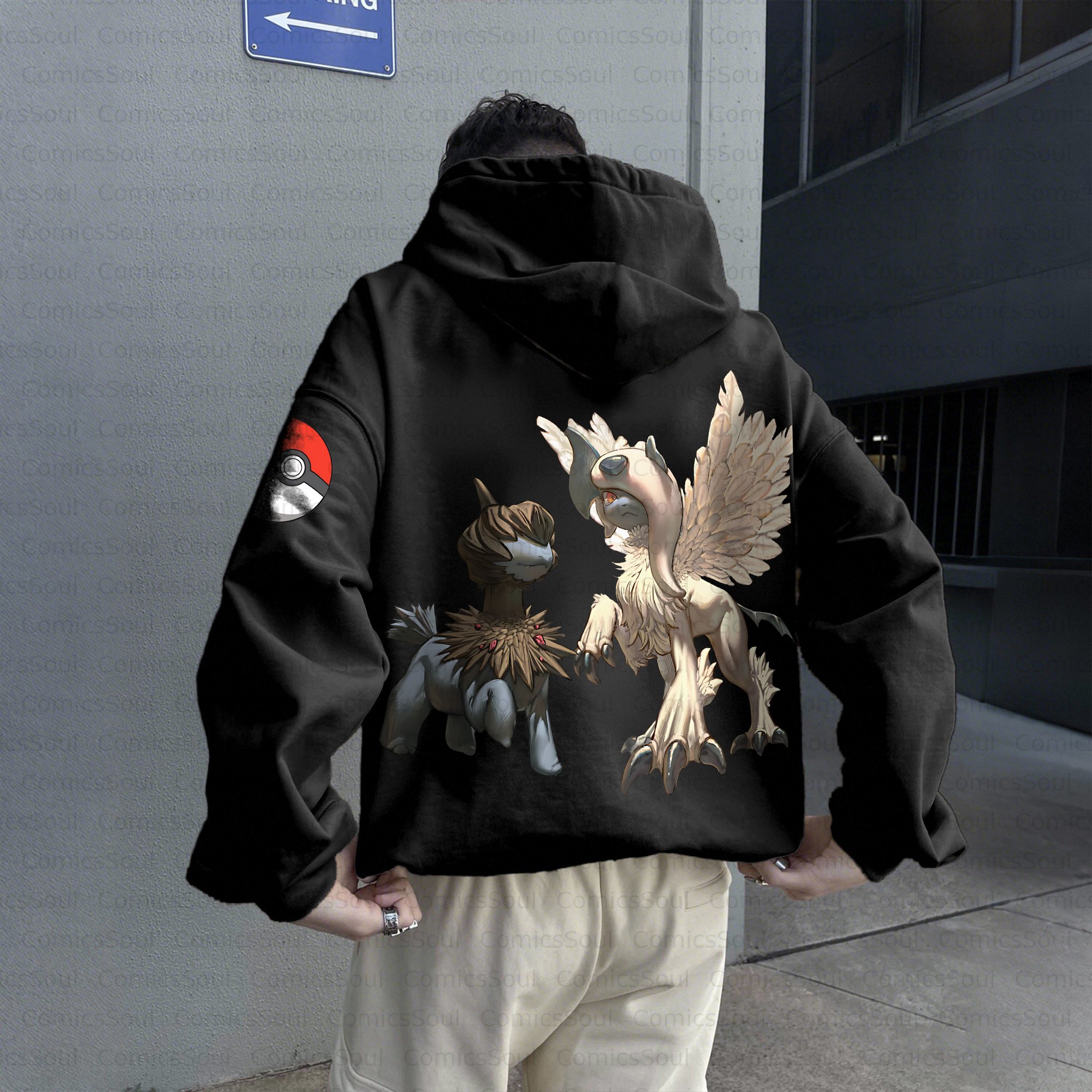 Unisex Anime Inspired Vintage Plush Hoodie