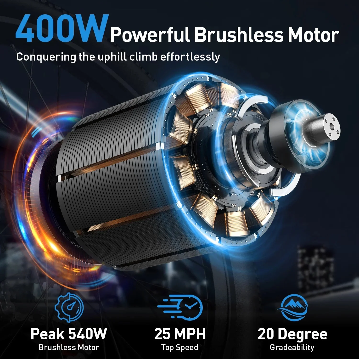 26 in Adult Electric Bike, 400W Motor, 25 MPH Top Speed, 40 Miles Range - Image 6 26 in Adult Electric Bike, 400W Motor, 25 MPH Top Speed, 40 Miles Range - Image 6
