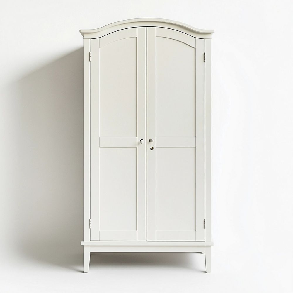 Armario Blanco Dormitorio 2 Puertas Madera 180x90x50 cm