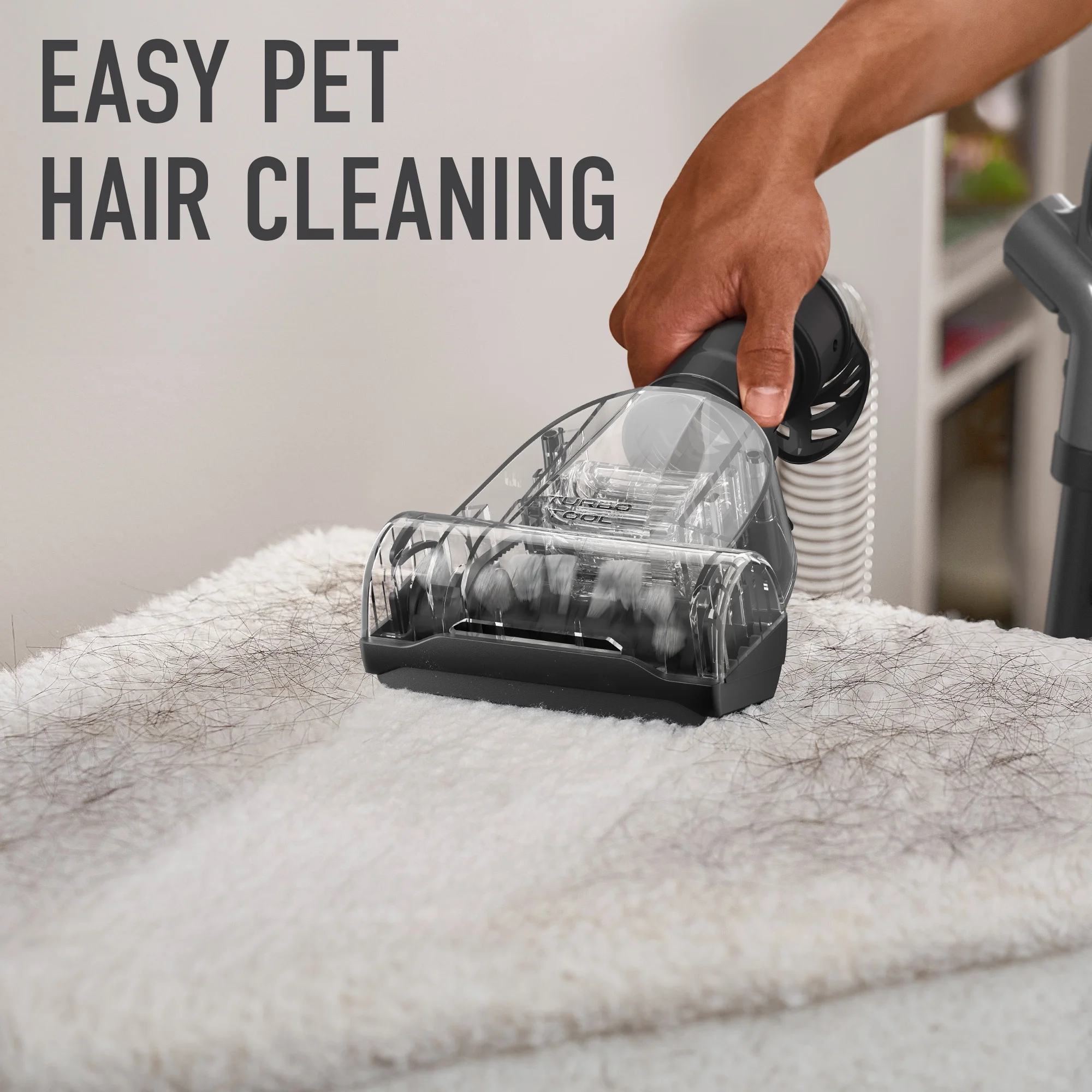 Hoover Rewind Pet Bagless Upright Vacuum Cleaner, Pet Friendly, Automatic Cord Rewind, Multi-Surface and Above Floor Cleaning, UH77410V, Gray & Red - Image 5