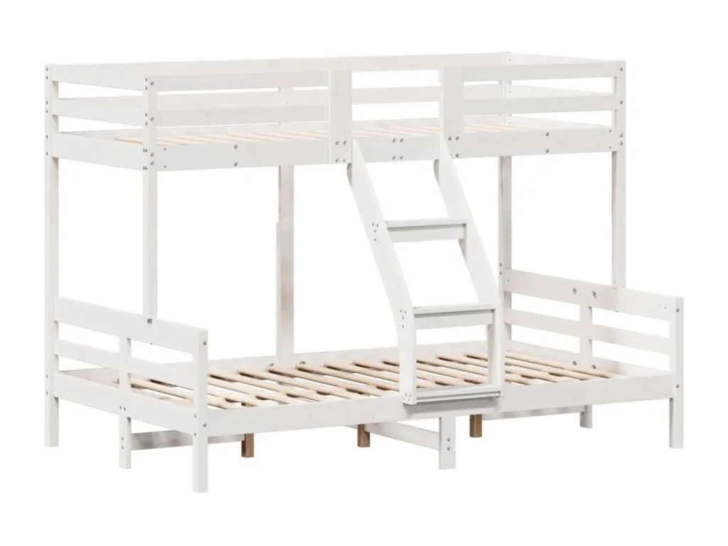 Litera Vivirsingular en madera maciza color blanco tamaños 90x200/120x200 cm zntz13575