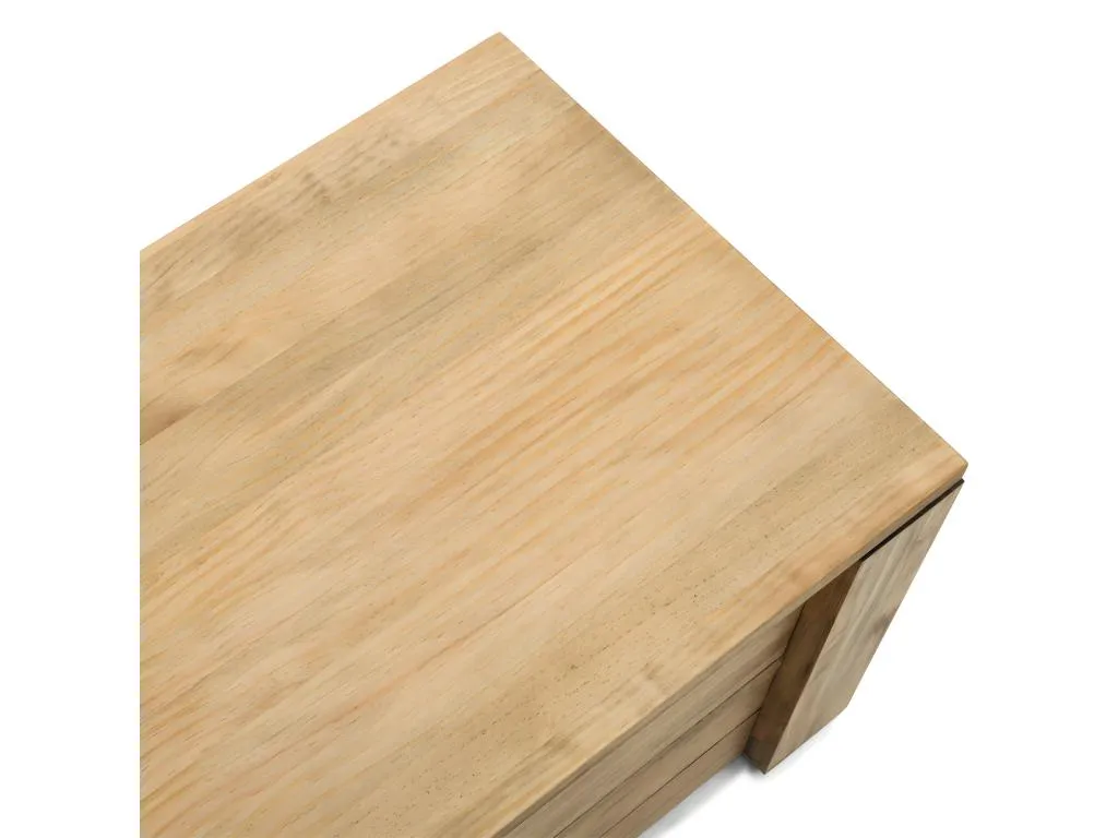Cajón de cama Nidovia pino macizo acabado vintage 40x120x37 cm pqh2274495