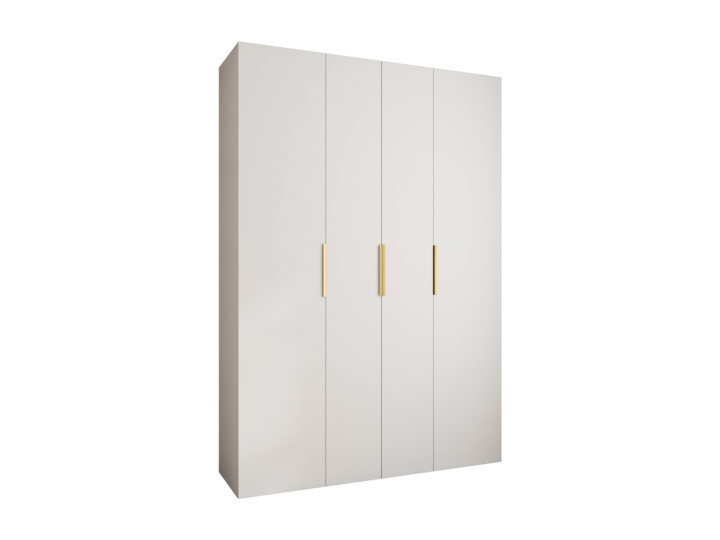 Armario Como 4 con puertas batientes 245,5/170/50 4 puertas (blanco/oro)