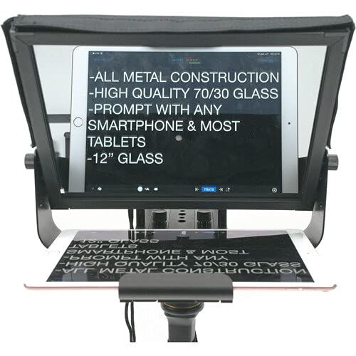 Glide Gear TMP100 Adjustable Teleprompter Beam Splitter 70/30 Glass w/ Carry Case