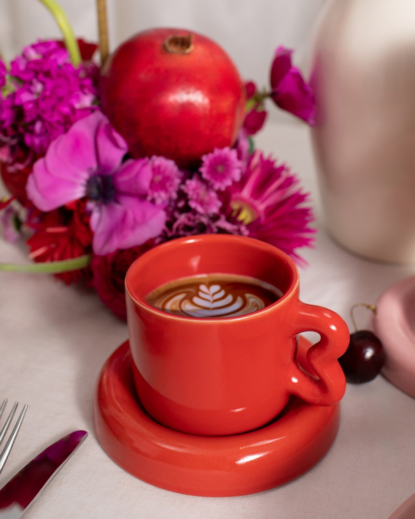 Seia Tasse & Untertasse Herz rot