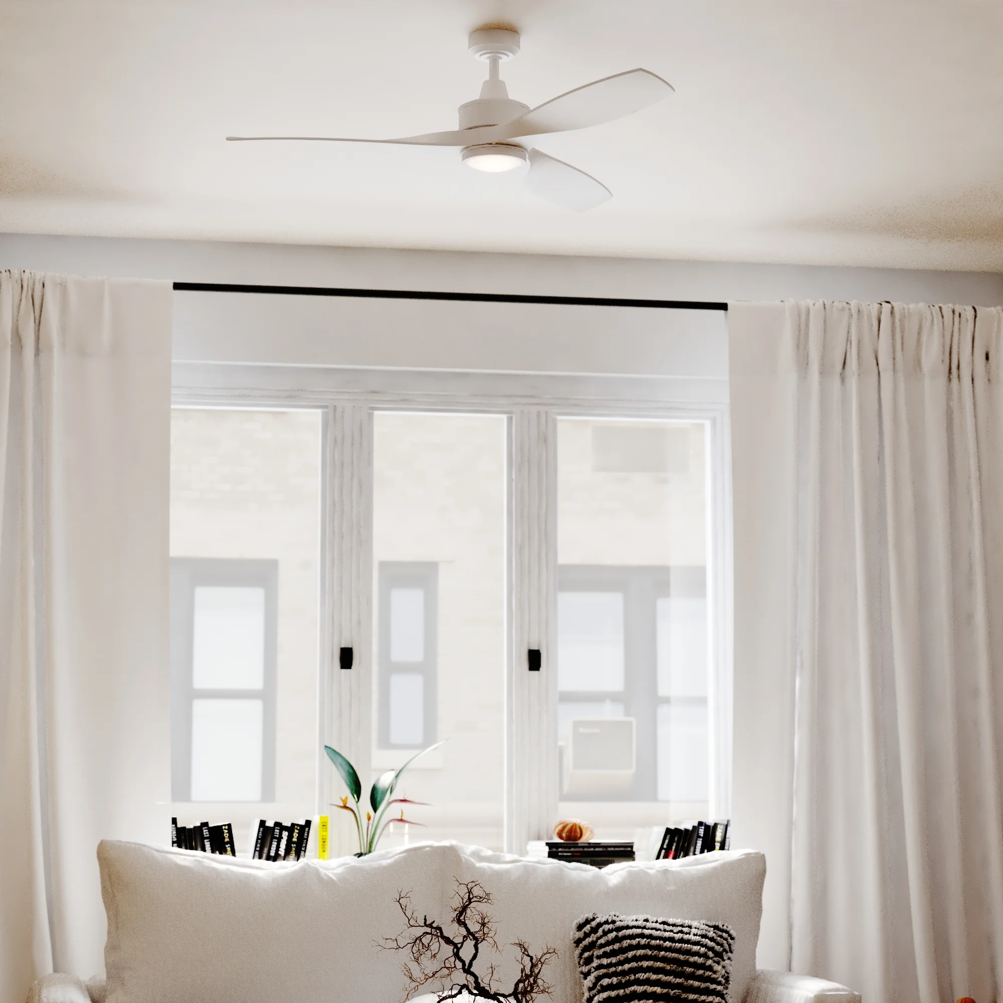 Vaxcel Curtiss Satin Brass Mid-Century Modern MCM Wood Propeller Ceiling Fan with LED Light Kit and Remote - Image 33