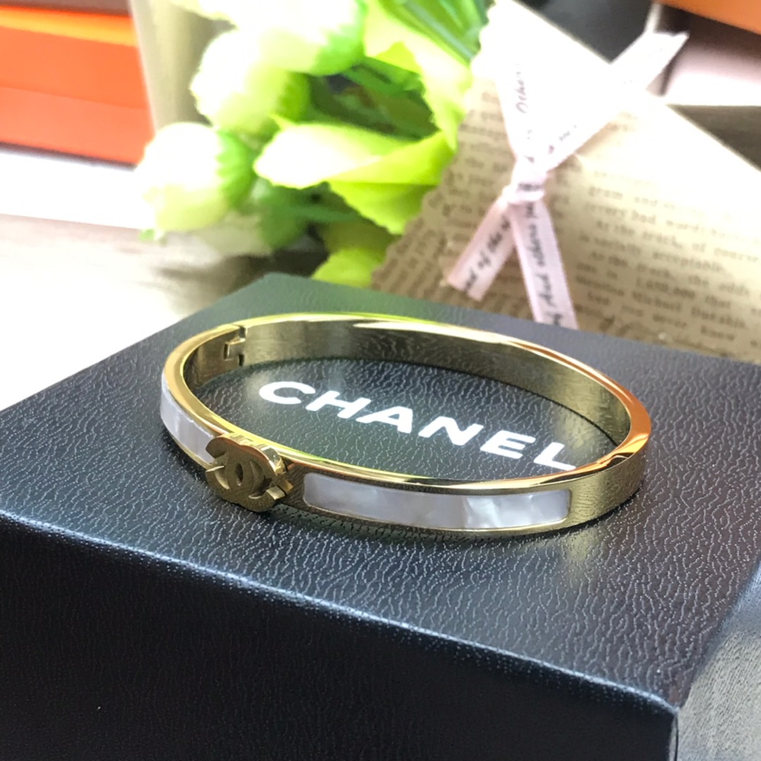 Chanel Mother of Pearl Bangle Bracelet - Original Replica Club