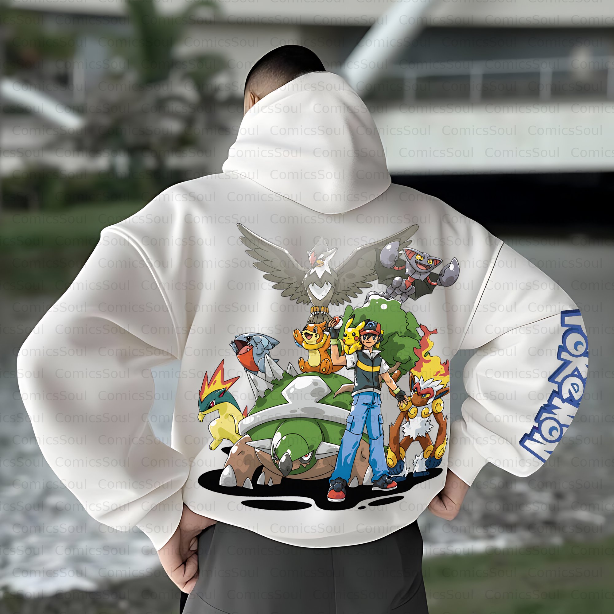Unisex Anime Inspired Vintage Plush Hoodie