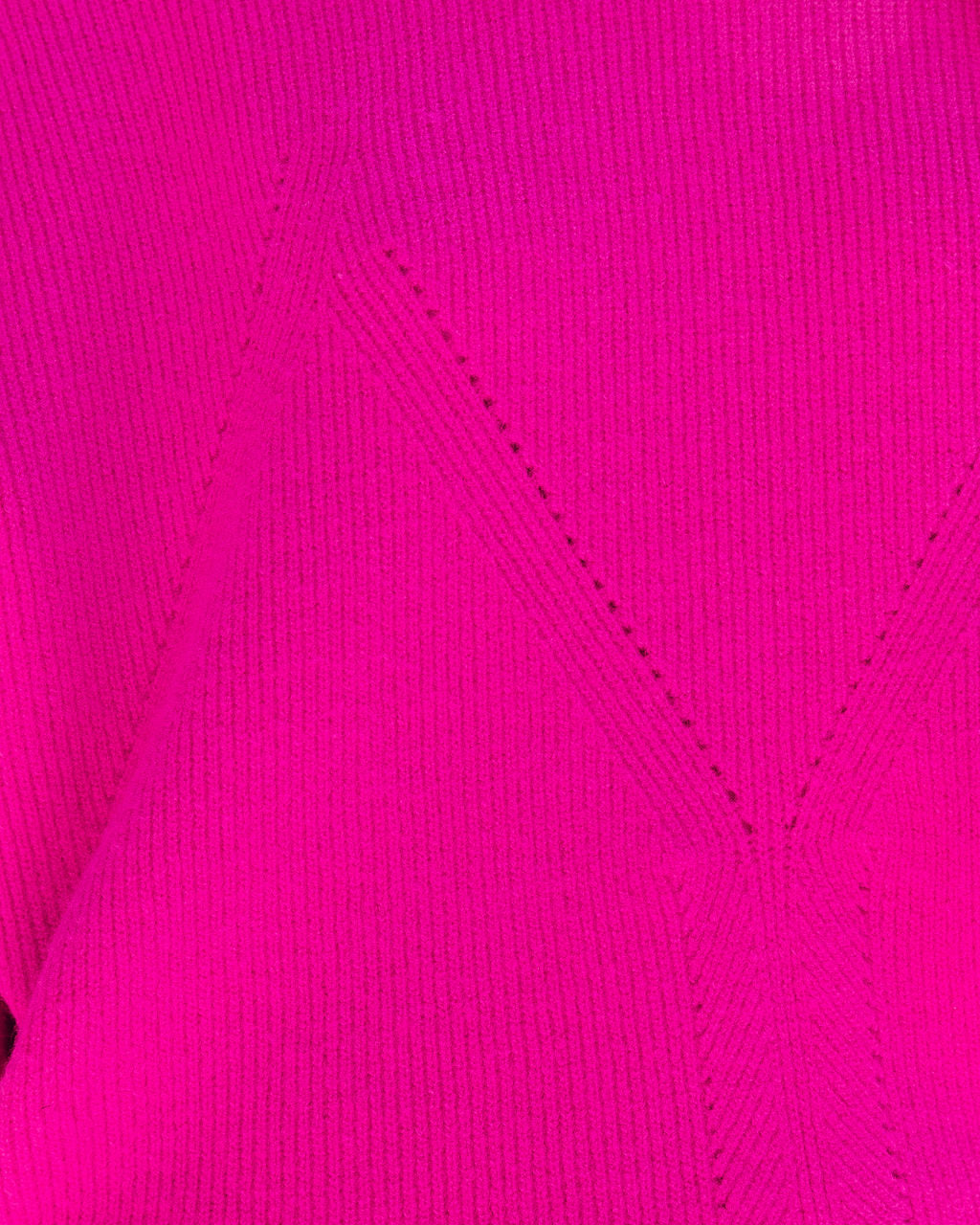 Bold Type Ribbed Pullover Sweater - Fuchsia - Se7enfashion