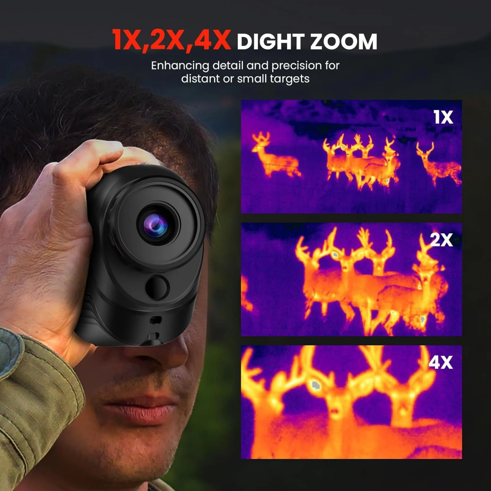 GOYOJO Thermal Monocular 256x192 (25 Hz) Thermal Imaging Monoscope Camera for Adults, 10mm Focal Lens Vision Goggles Thermal Scopes for Night Hunting Camping - Image 3