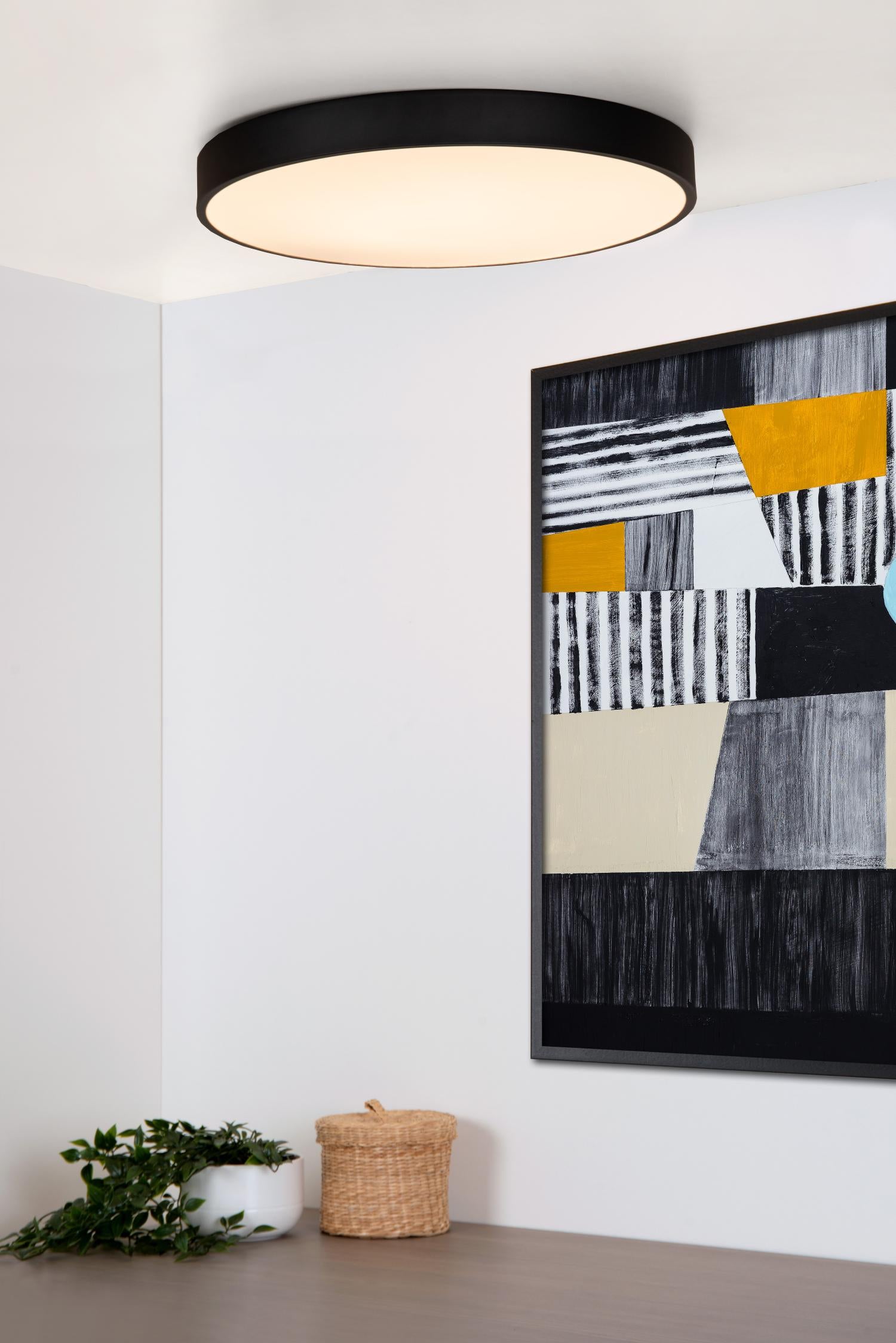 Unar plafondlamp LED Ø50 zwart