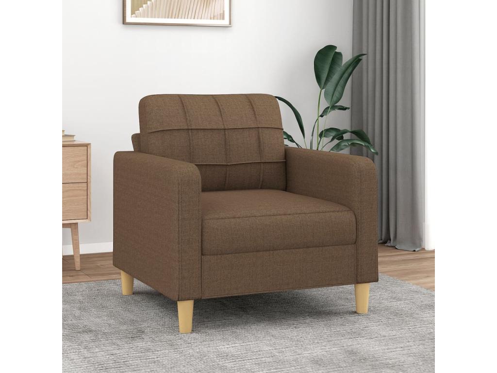Sillón de tela marrón 60 cm