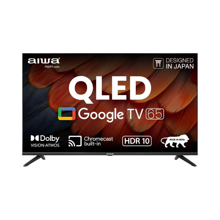 Aiwa LED TV 65 Smart Android , QLED , 3 HDMI , 2 USB  ,voice control, Netflix, Prime