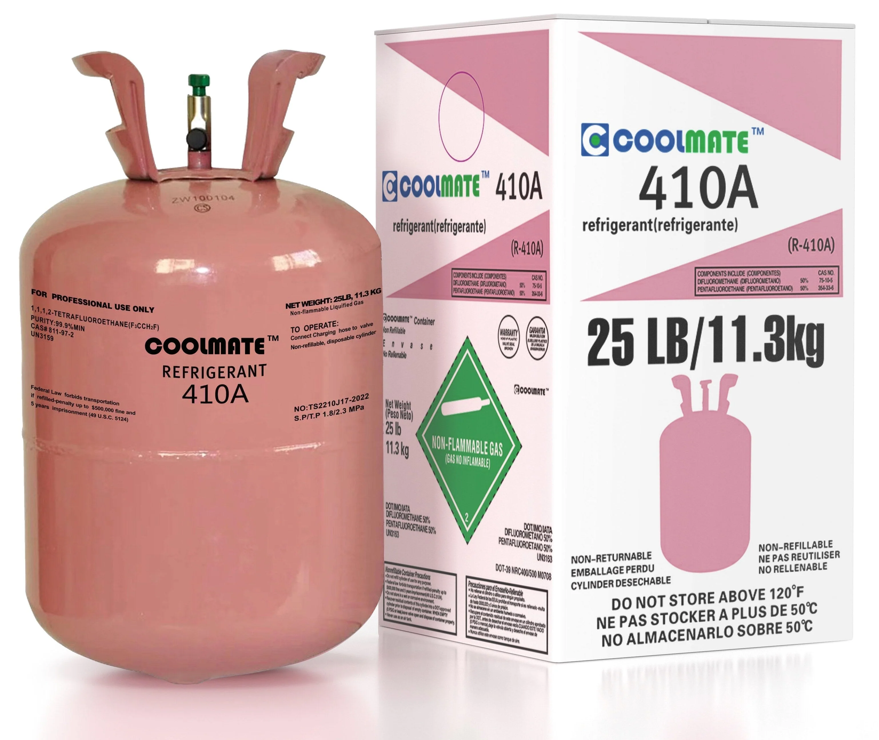 R-410A 25 lb Refrigerant Cylinder For HVAC Systems - A1 Safety