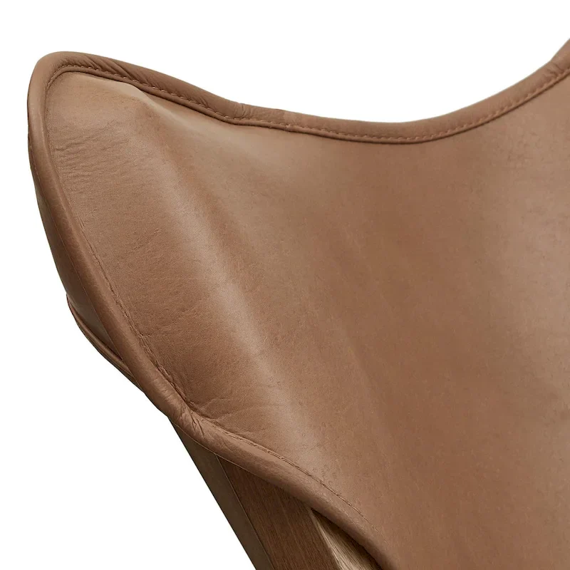 Cantu Authentic Top Grain Leather Tripolina Sling Chair by iNSPIRE Q Modern