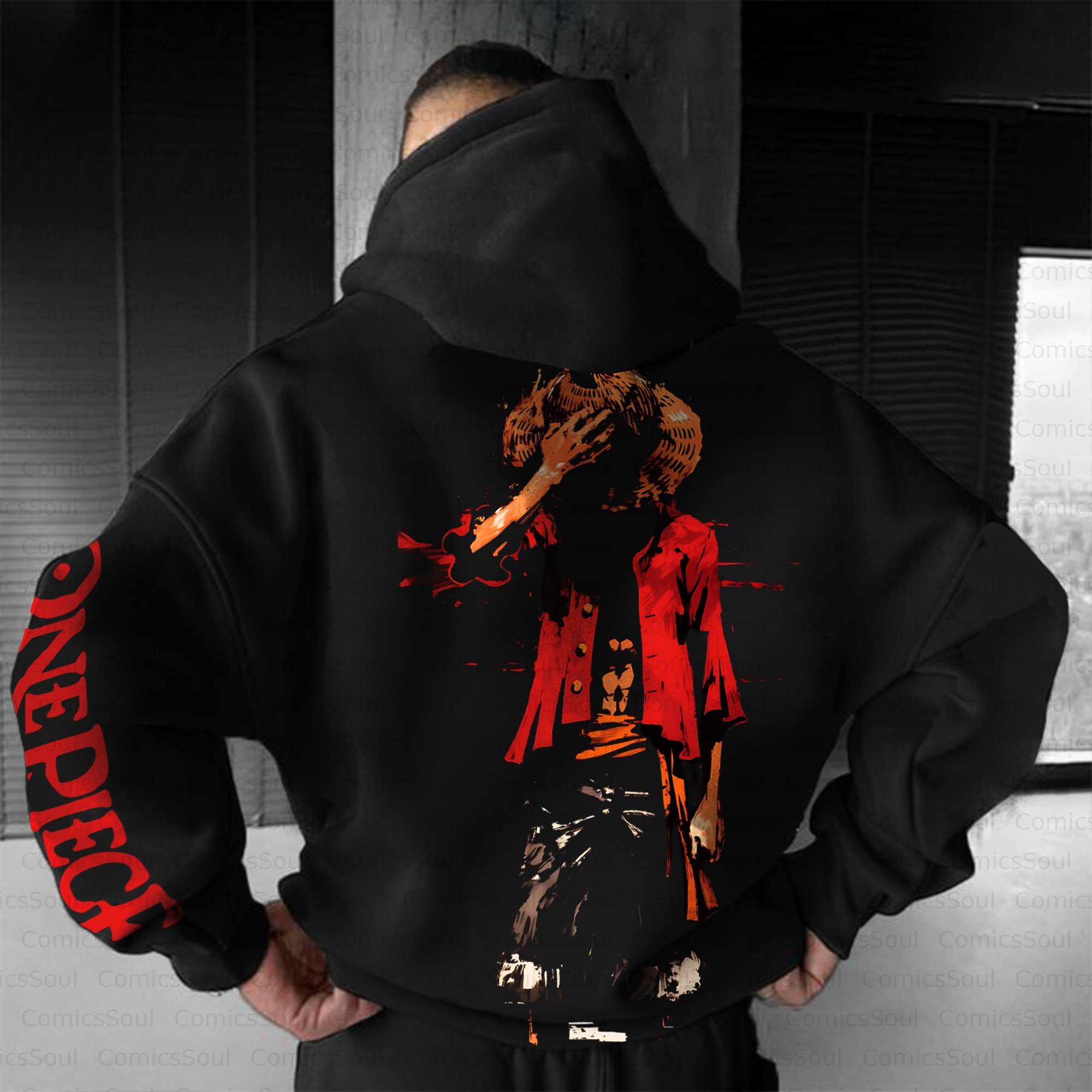 Unisex Anime Inspired Vintage Plush Hoodie