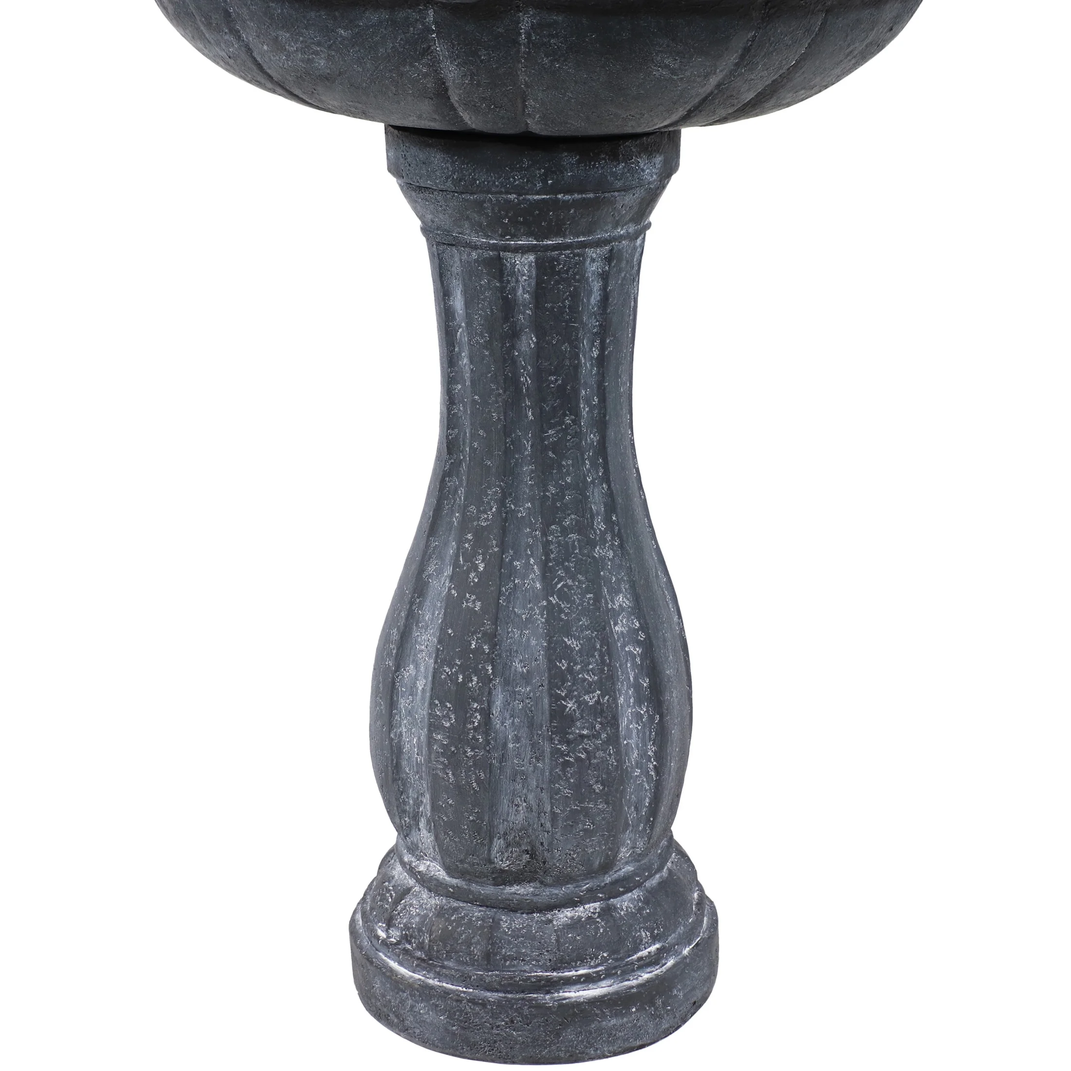 Sunnydaze 45" 2-Tier Arcade Solar Outdoor Water Fountain with LED - Earth - Image 22