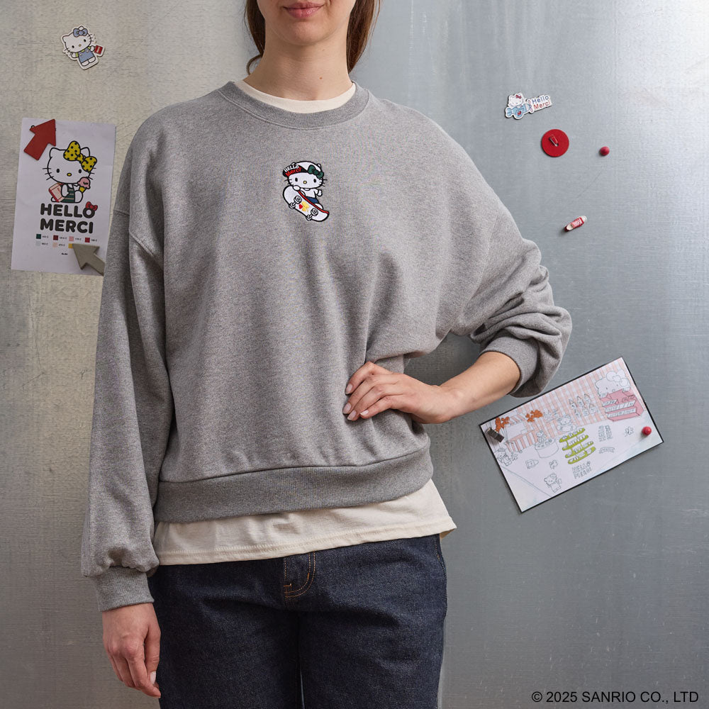 Hello Kitty x Merci  - Sweat Emma - Gris Chiné