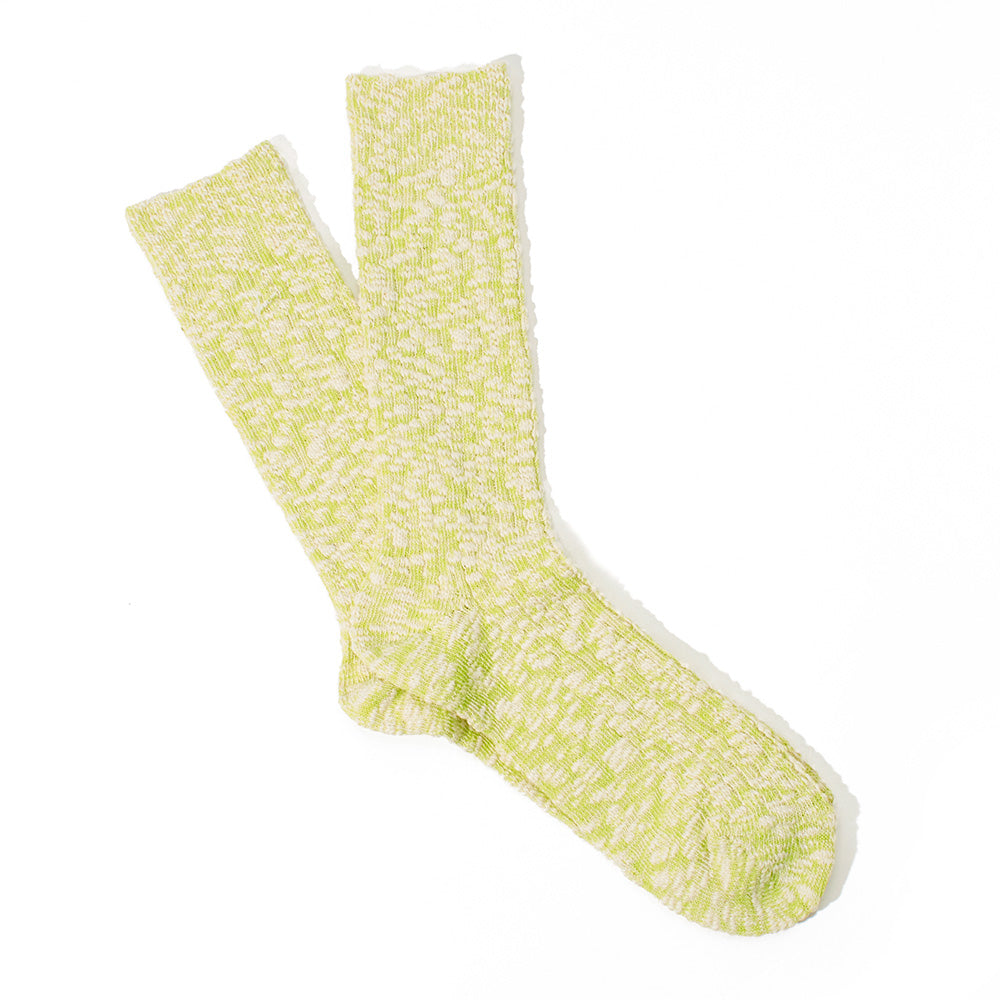 Anonymous ISM - Chaussettes Slub Crew - Vert 38