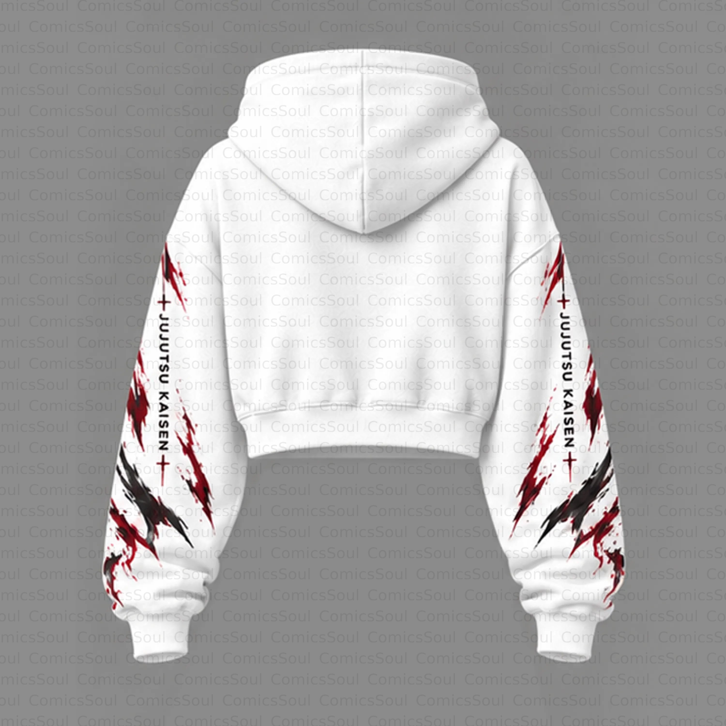 Jujutsu Kaisen Cropped Long Sleeve Hoodie & High Waist Jogger Pants Two Piece TeeThreads Sustain the Scene with Custom Apparel