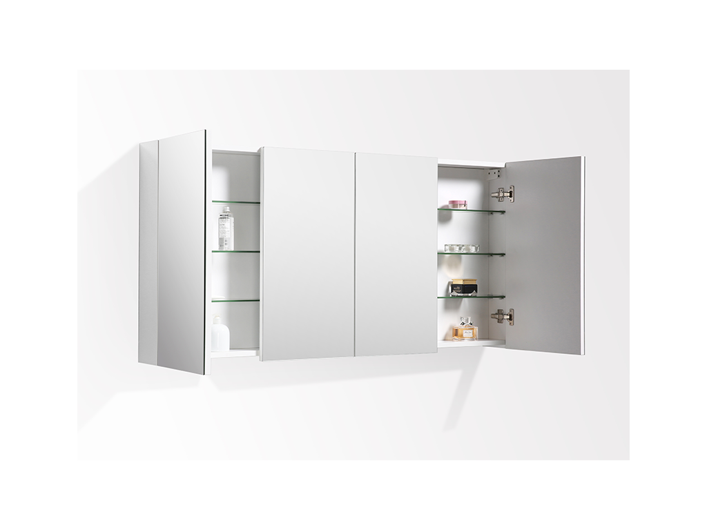Armario espejo baño 144cm MONTADO SIENA Tucasago Lacado