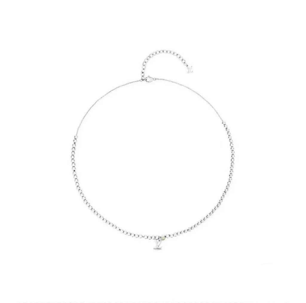 Louis Vuitton Steel Color Beads Men's Bracelet Necklace - Original Replica Club