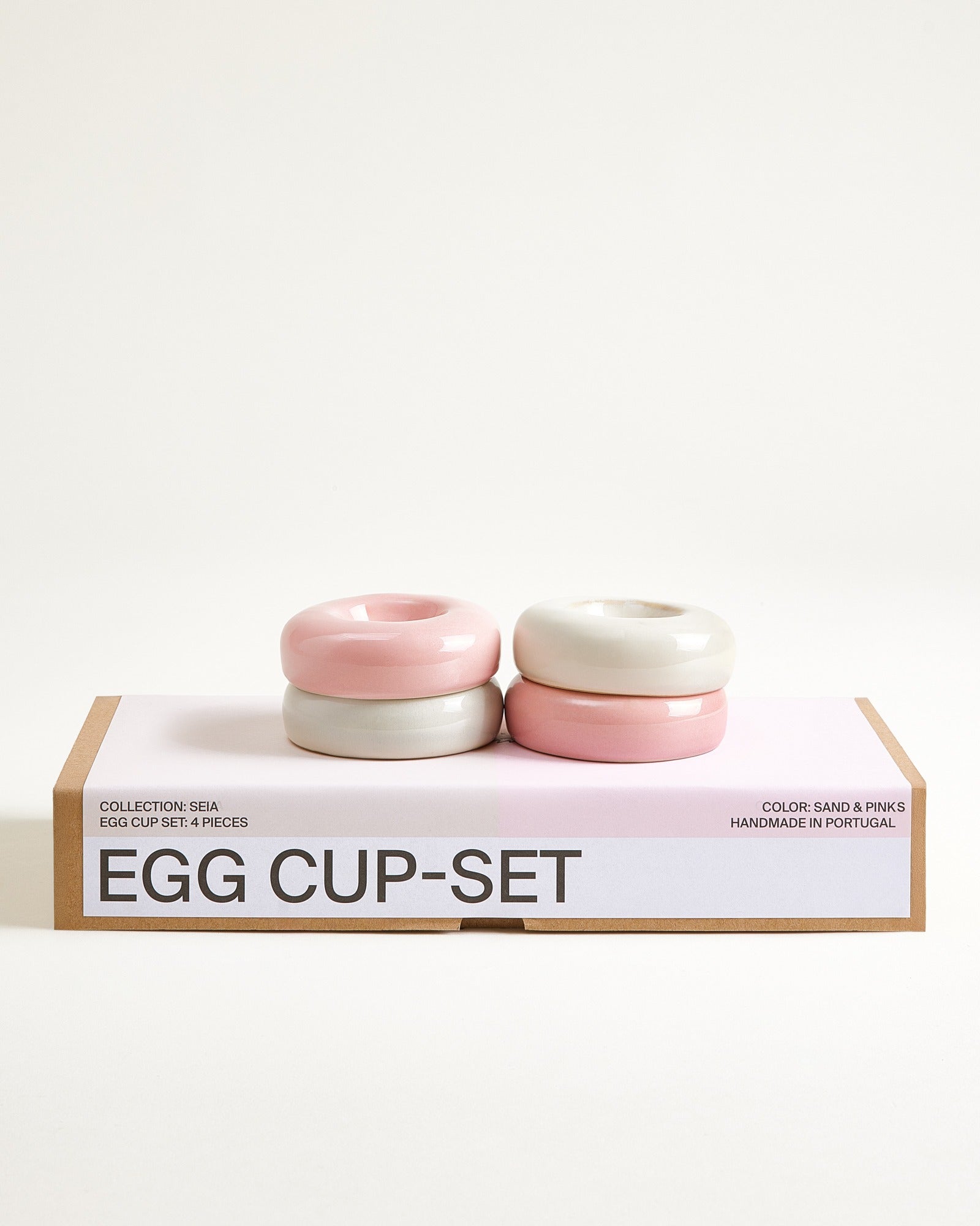Seia Eierbecher rosa sand 4er-Set