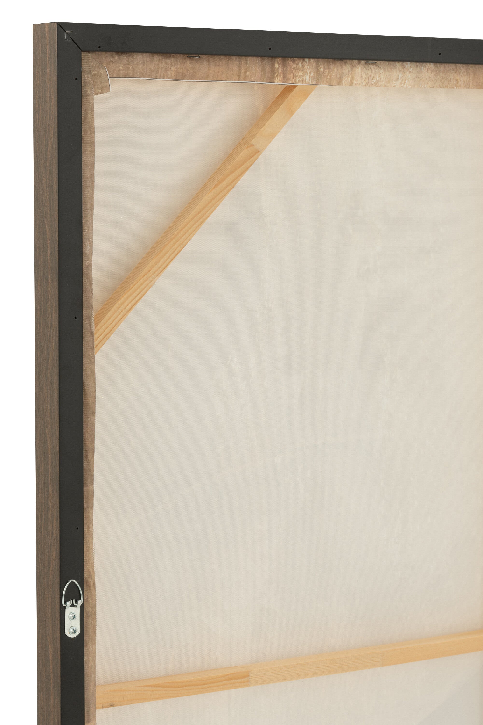 J-Line wanddecoratie Rechthoek Gaya - canvas - taupe donkerb