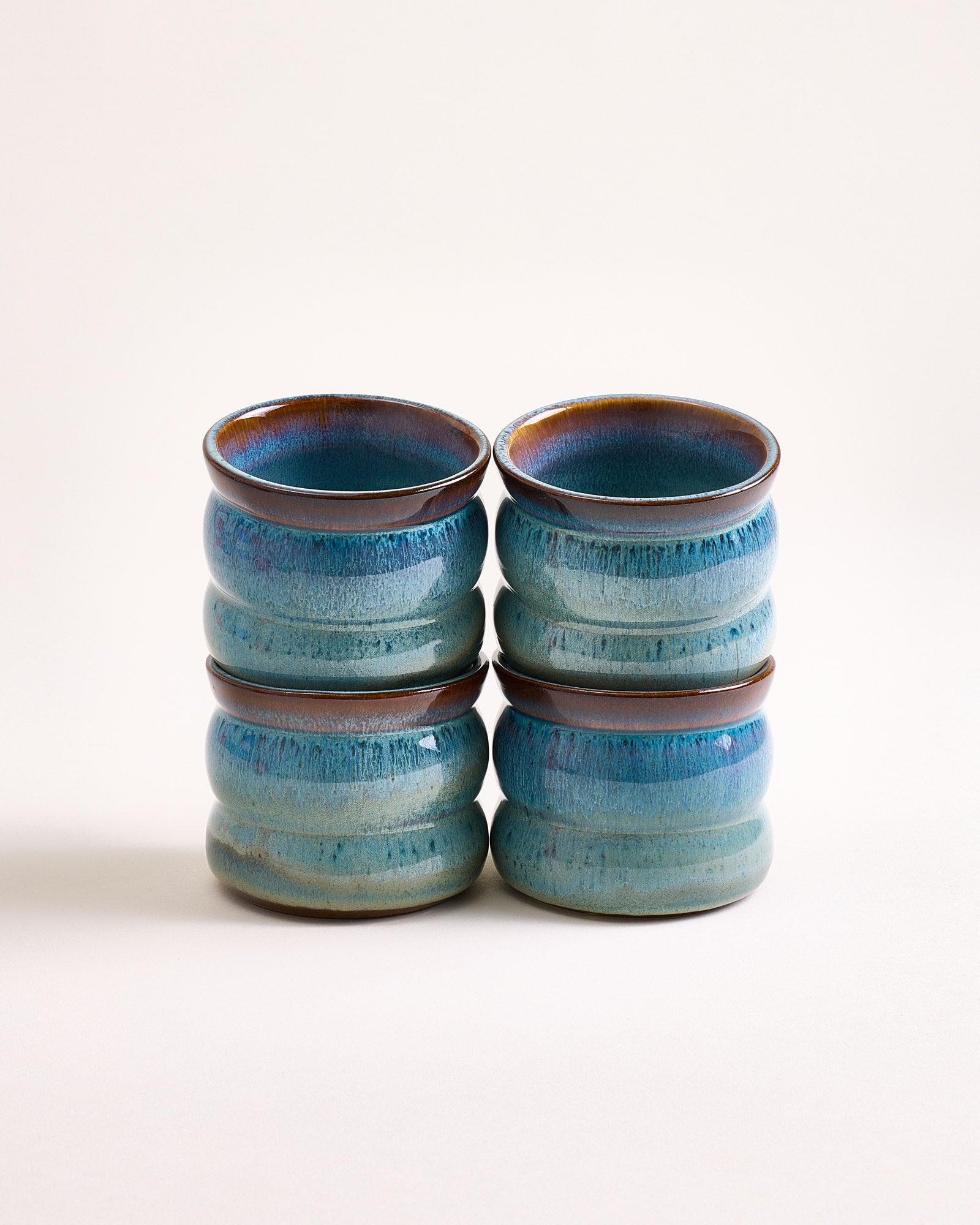 Madeira Becher klein bubble grünblau 4er-Set