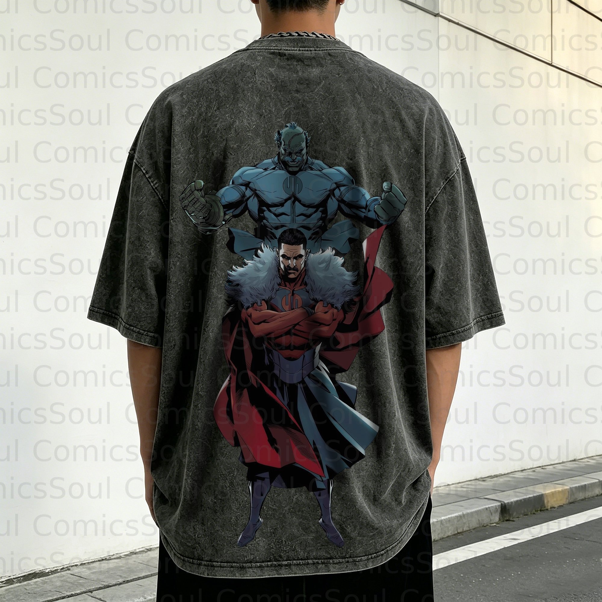 Unisex Anime Inspired Vintage Washed T-Shirt