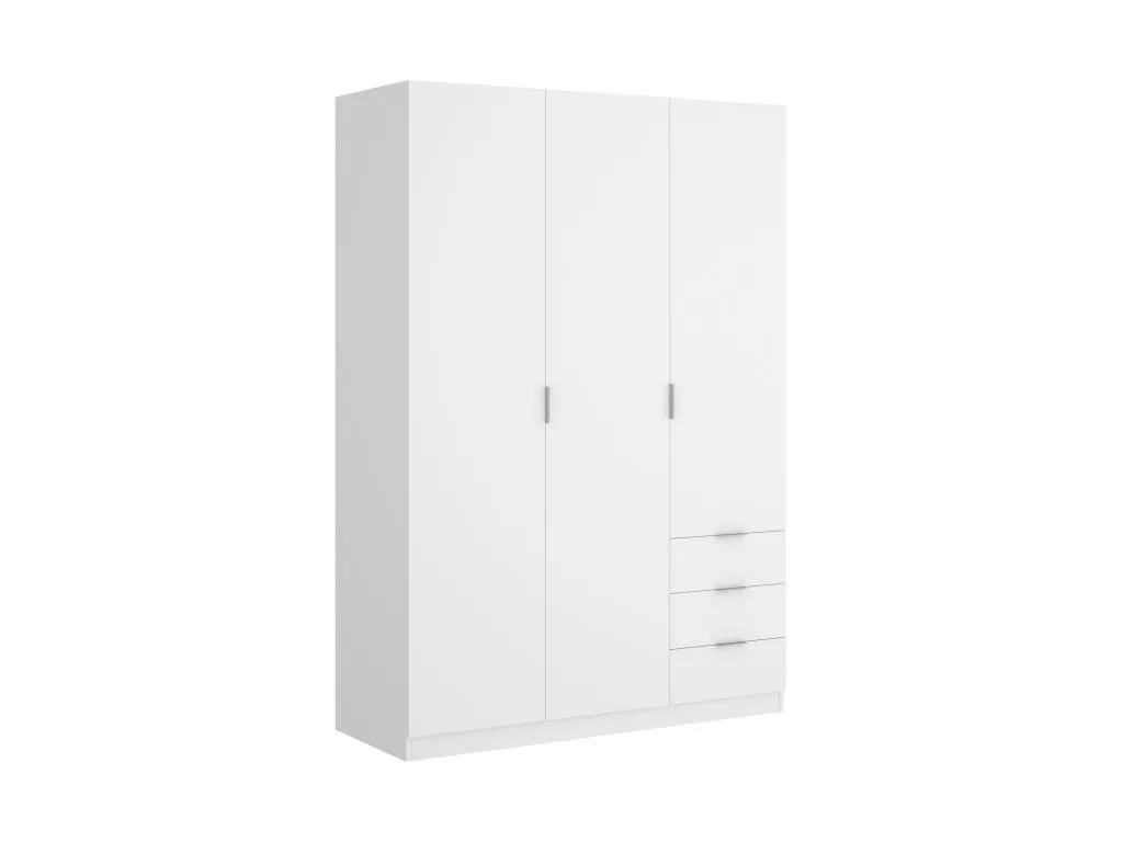 Armario de 3 puertas y 3 cajones - Ancho 121 cm - azul - Vivirsingular mknn06057