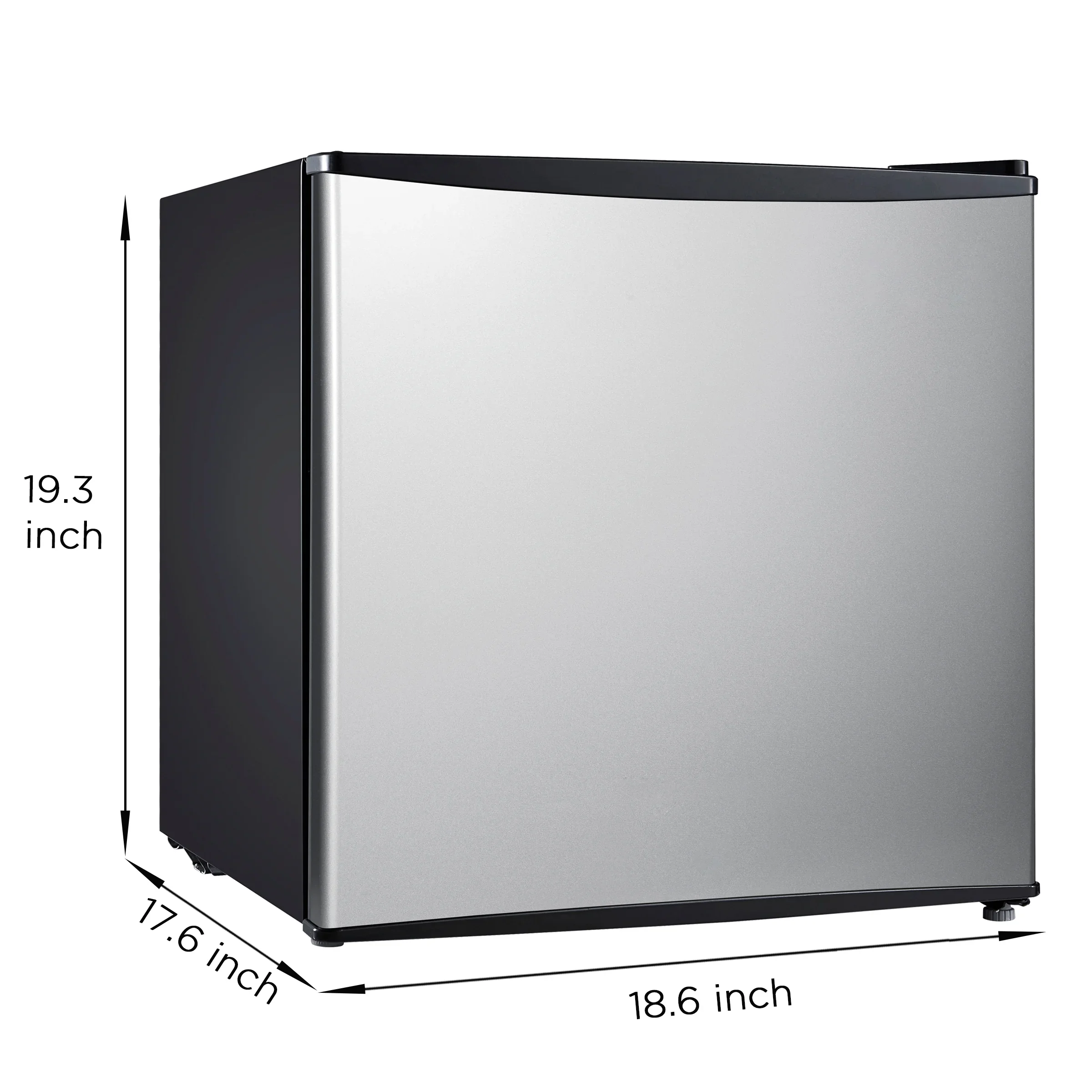 Mainstays 1.7 Cu. ft. Single Door Mini Refrigerator, Stainless Steel Look