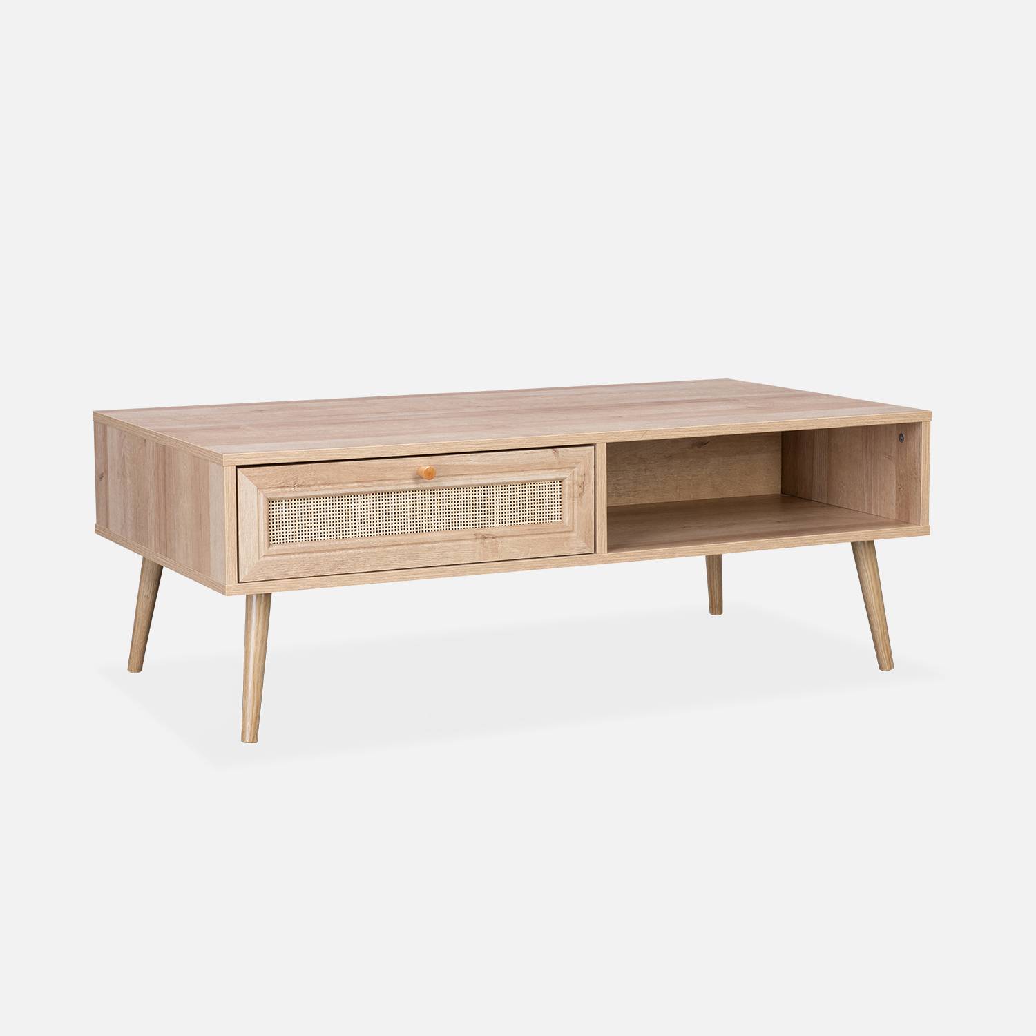 Boheme - Mesa de centro estilo escandinavo de caña