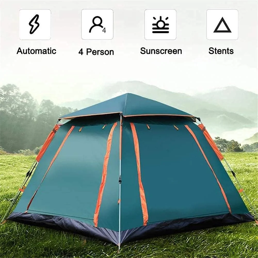 4 Person Family Camping Tent 4 Season Waterproof Anti-UV Windproof Tents Family - Image 3
