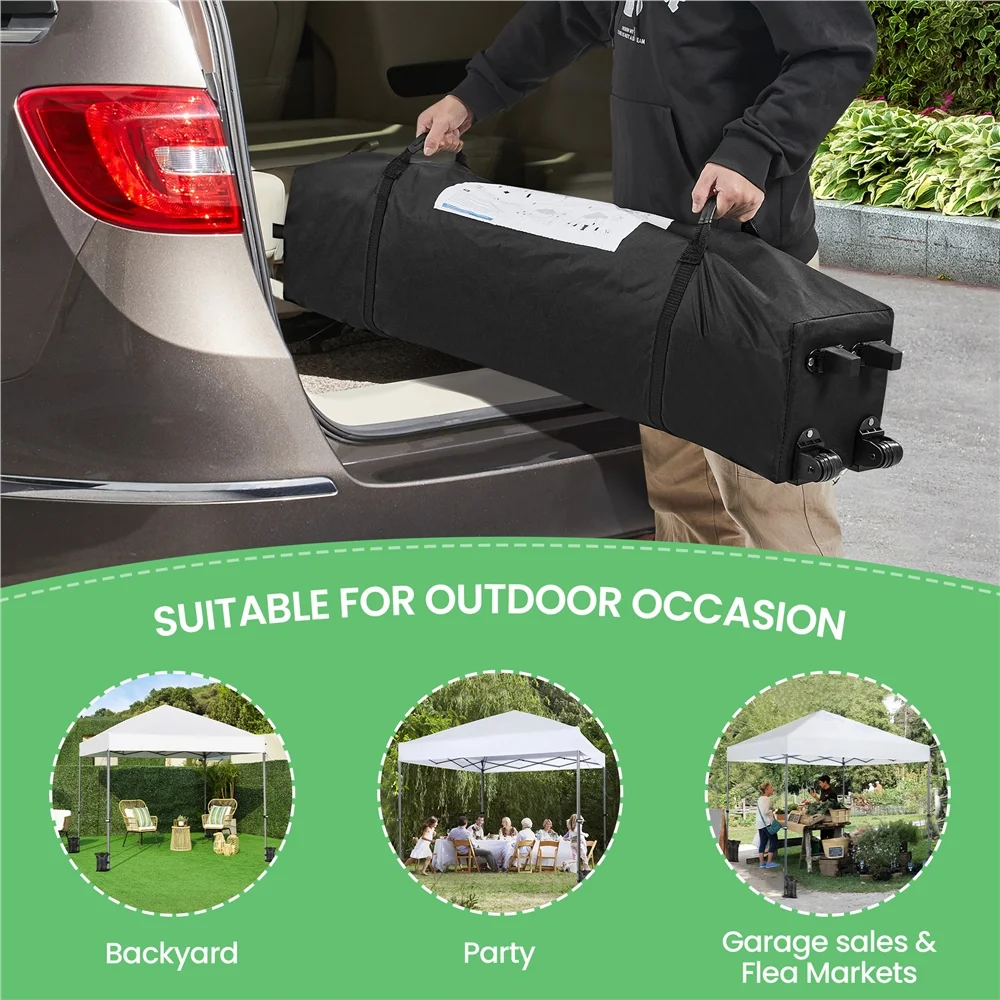 Renwick 8x8 Ft Instant Pop Up Canopy with One Push To Lock Setup Mechanism, Blue - Image 12