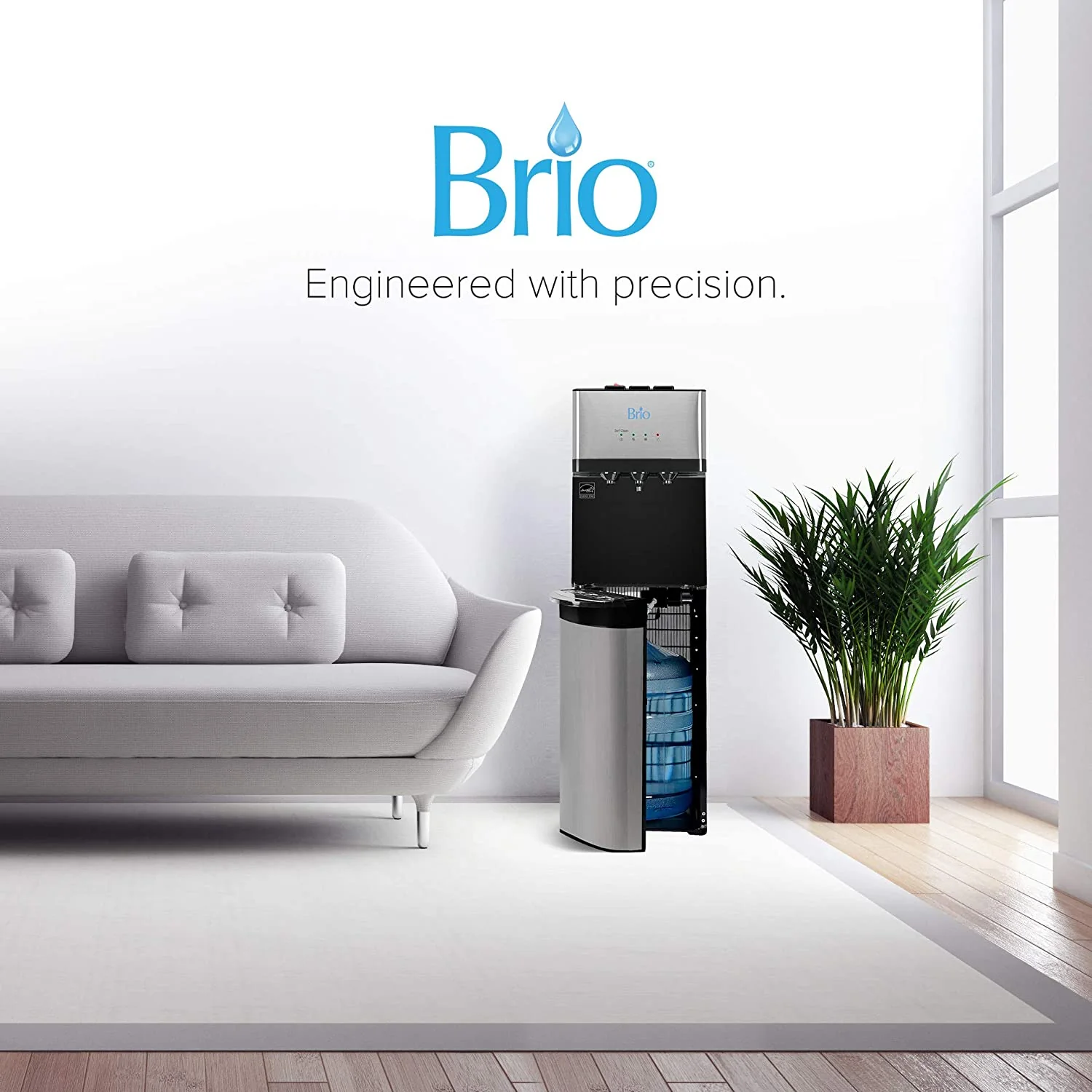 Self Cleaning Bottom Loading Water Cooler Water Dispenser 3 Temperature Settings