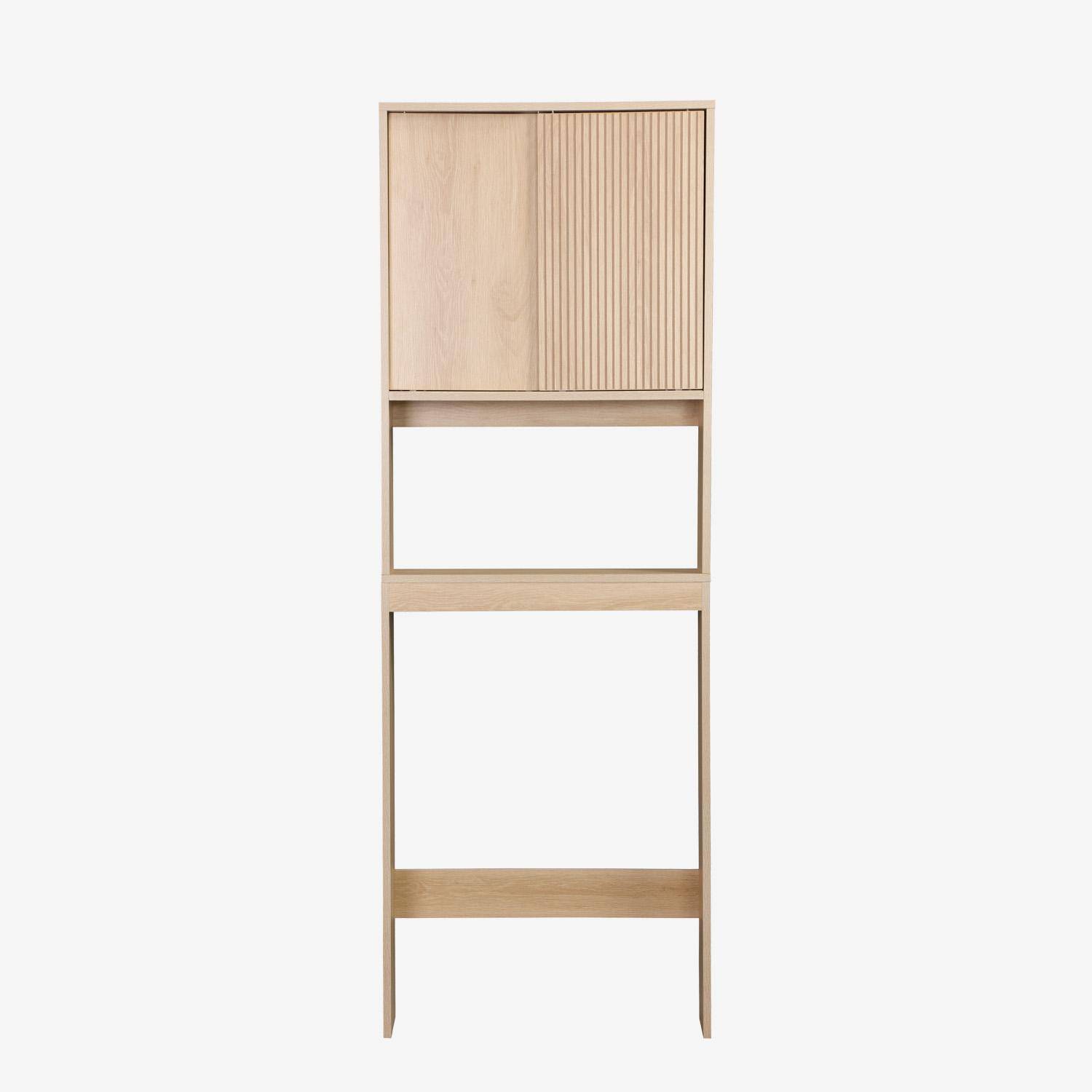 Linear - Estantería / Mueble WC escandinavo decorado en madera
