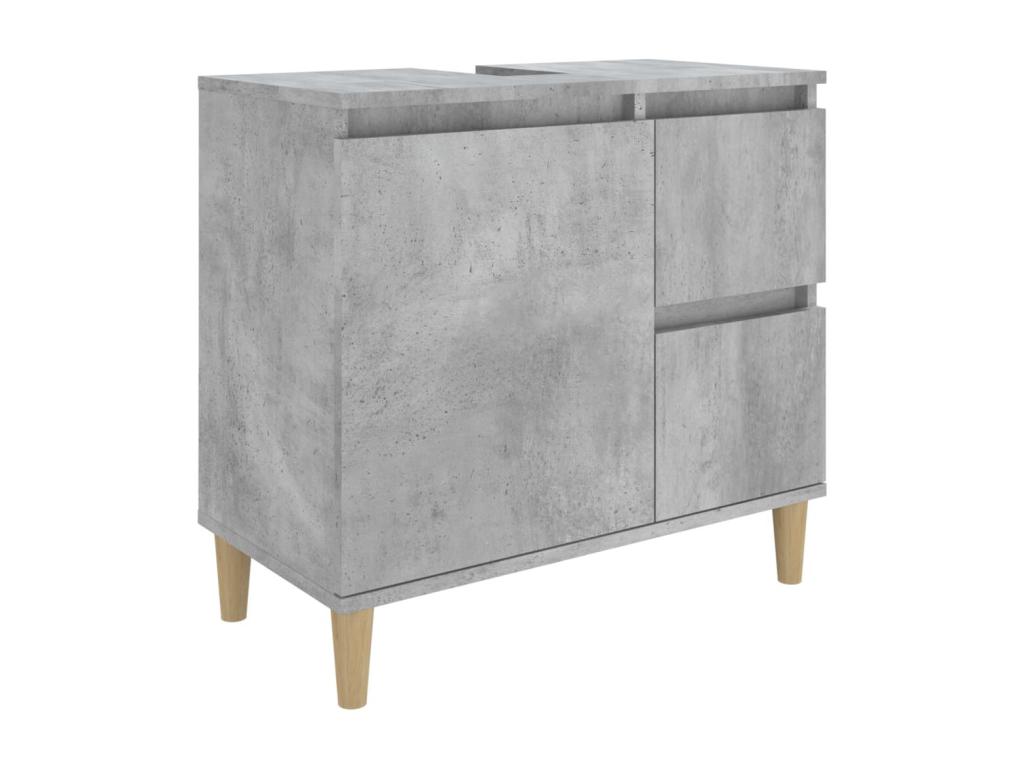 Mueble de baño gris hormigón 65x33x60 cm