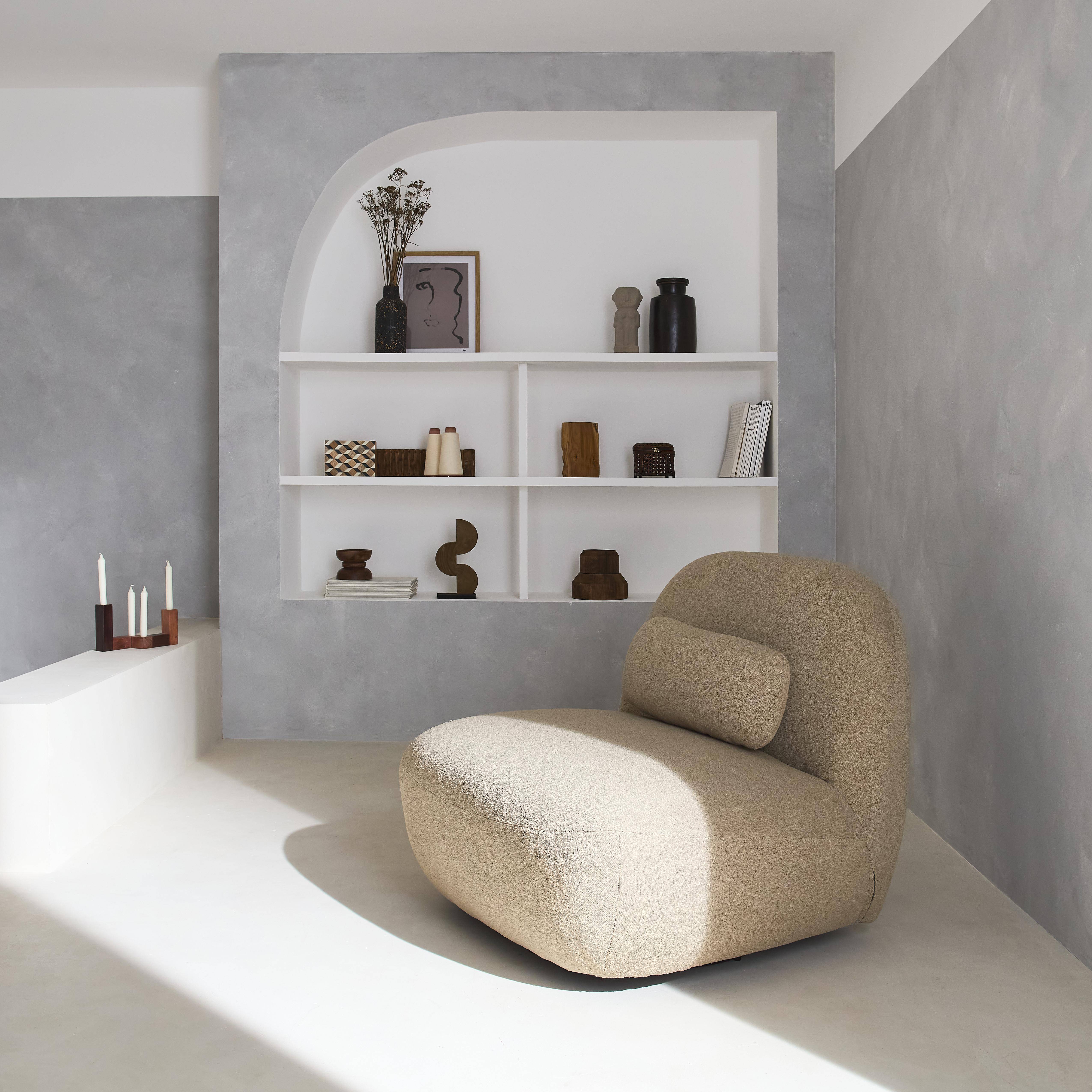 Spino - Silla giratoria 360° borreguito texturizada