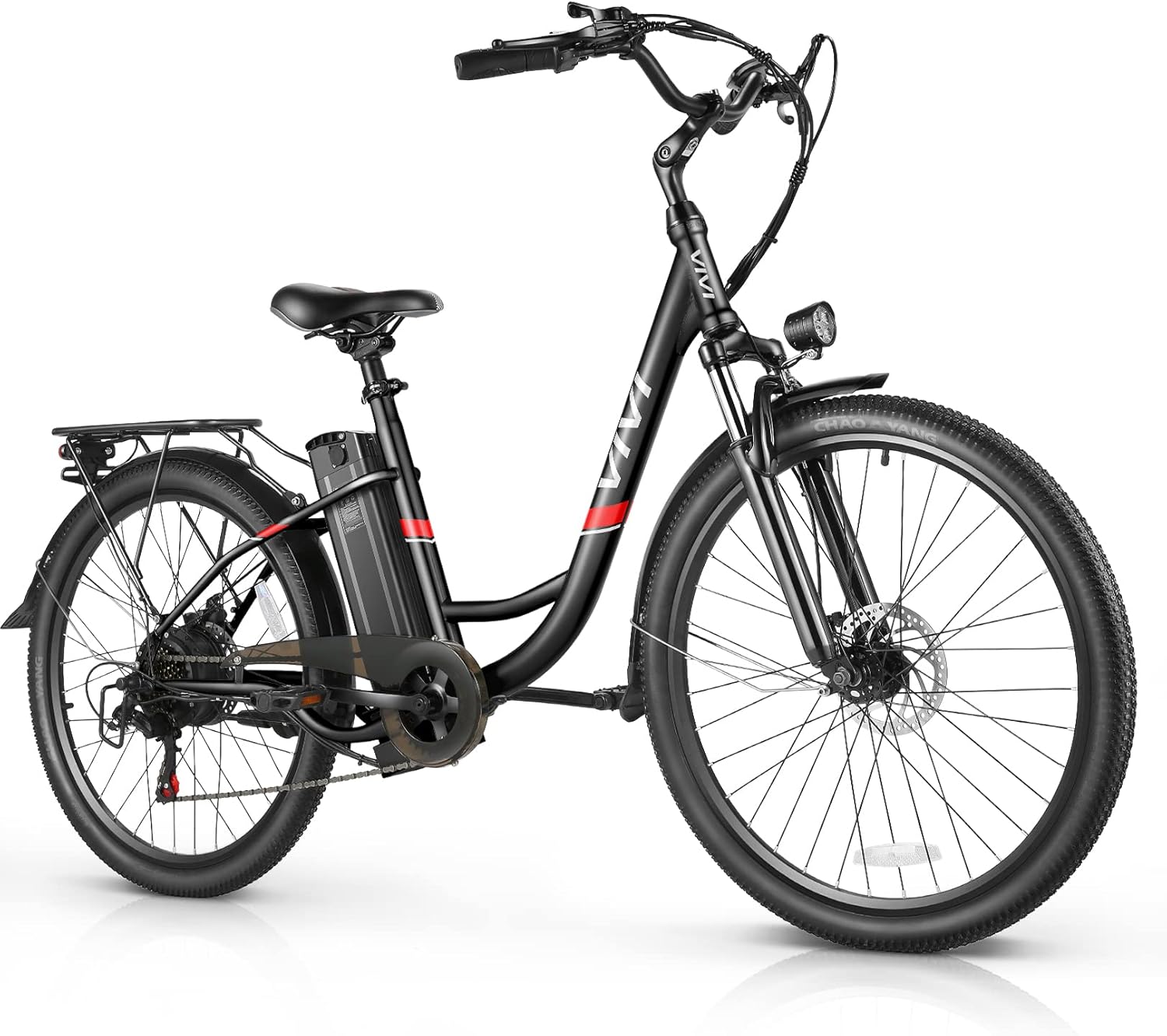 WAYFAIR Vivi Electric Bike, 26 Electric Cruiser Bike 1000W Peak Ebike 22MPH Electric Bike For Adults, 48V Removable Battery, Cruise Control, 7 Speed Electric City Commuter Bicycle, UL 2849 Certified