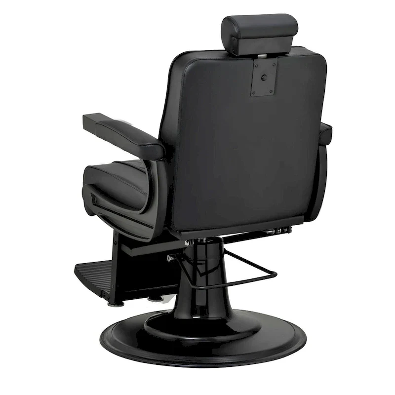 ROGERS Heavy-Duty Reclining Barber Chair for Barbershops - Black