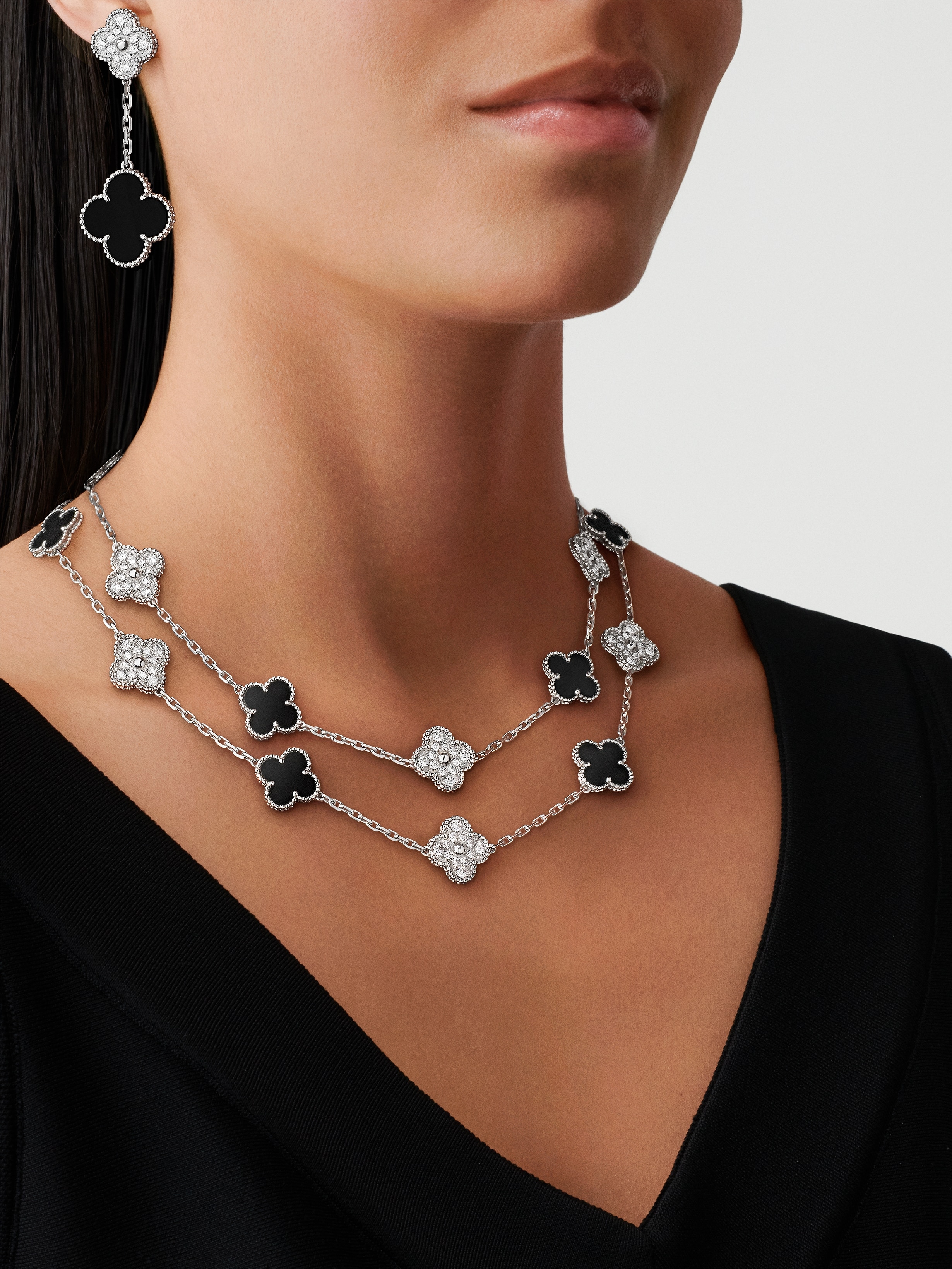 Replicate Vintage Alhambra long necklace, 20 motifs(1:1 replica) - Original Replica Club