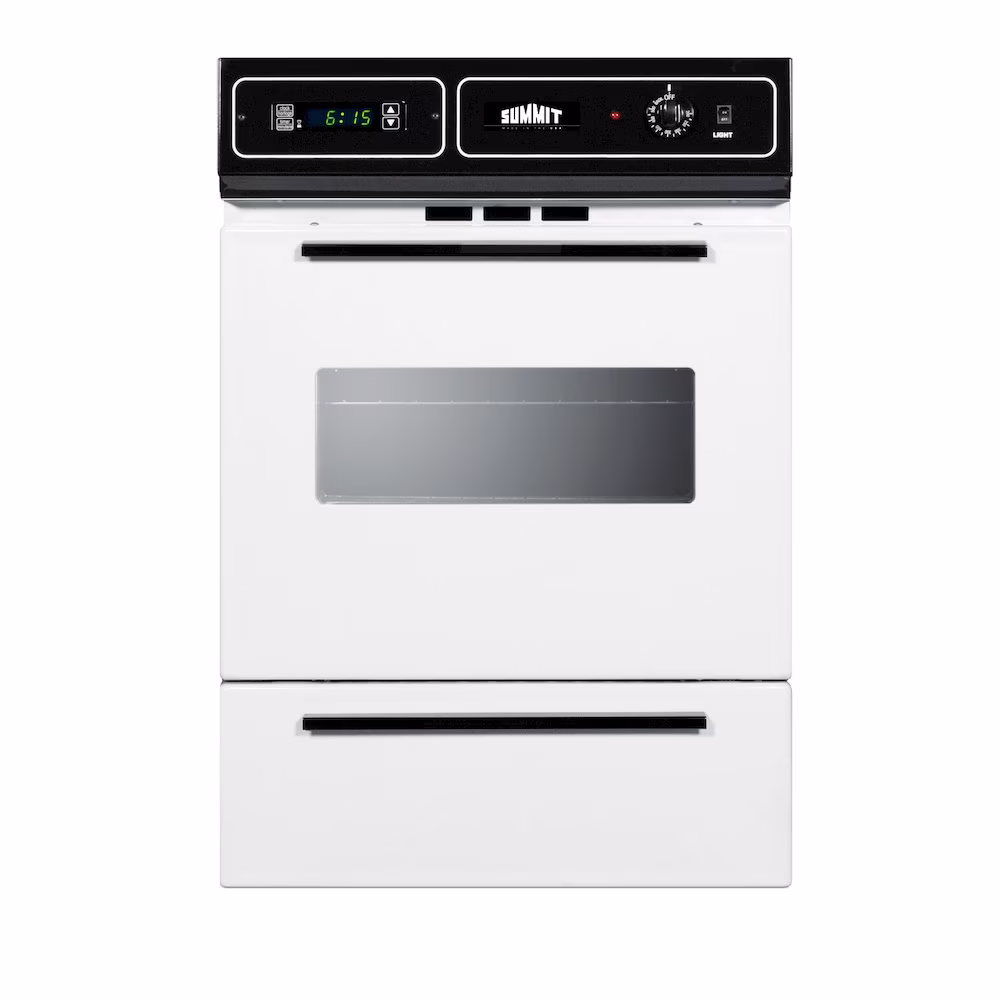 24" Wide Gas Wall Oven, White(24/black)