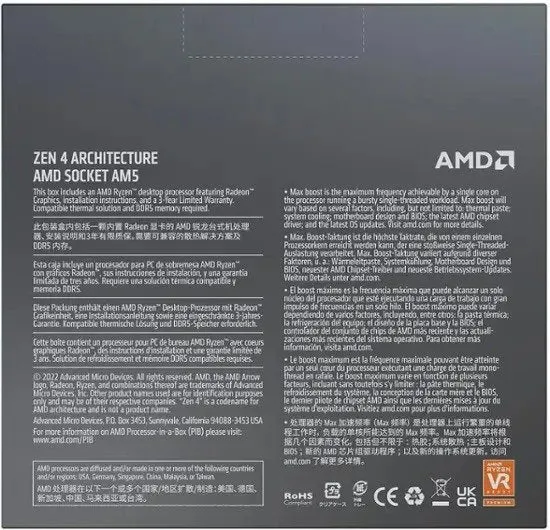 AMD – Ryzen 9 7950X 16-core – 32-Thread 4.5GHz (5.7 GHz Max Boost) Socket AM5 Desktop Processor