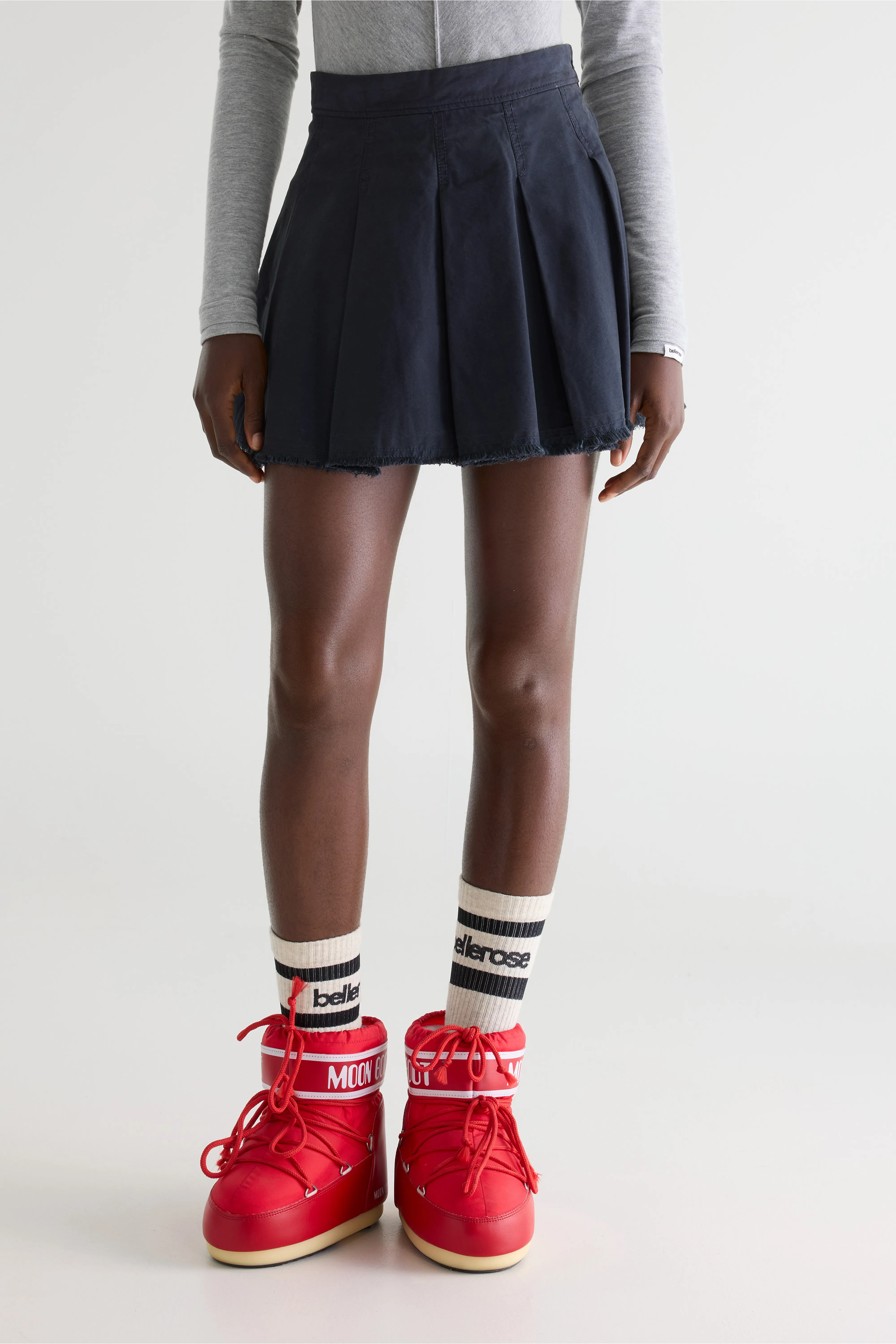 Bellerose Windy pleated mini skirt (261 / W / NAVY)