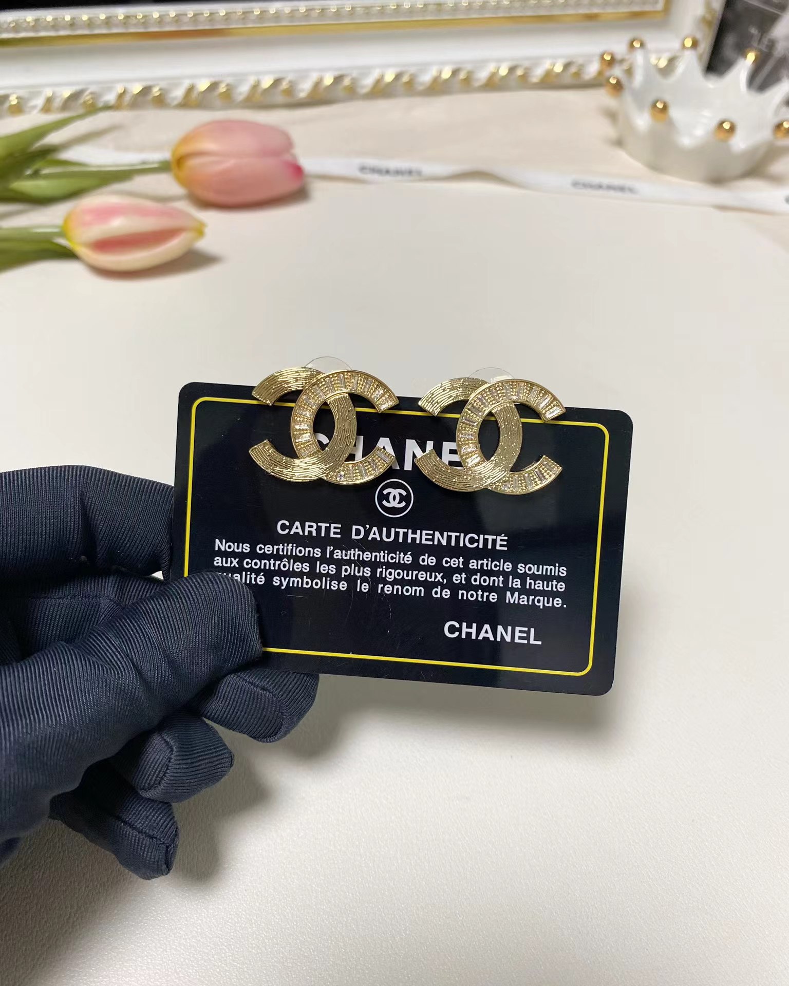 Chanel Big Gold Double C Stud Earrings - Original Replica Club