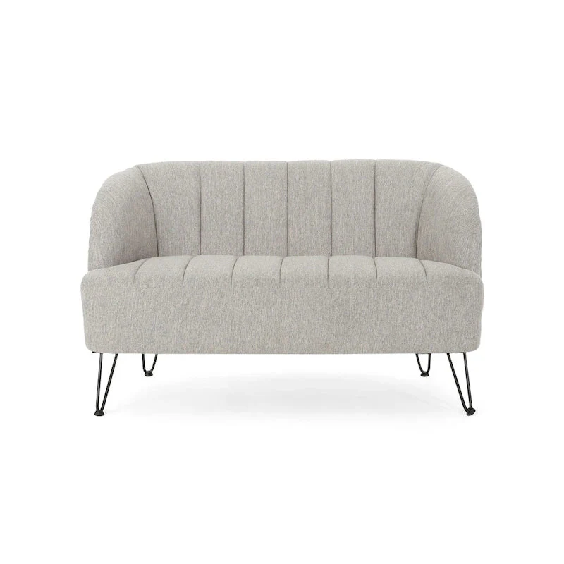 Christopher Knight Home Lupine Contemporary Fabric Loveseat with Hairpin Legs