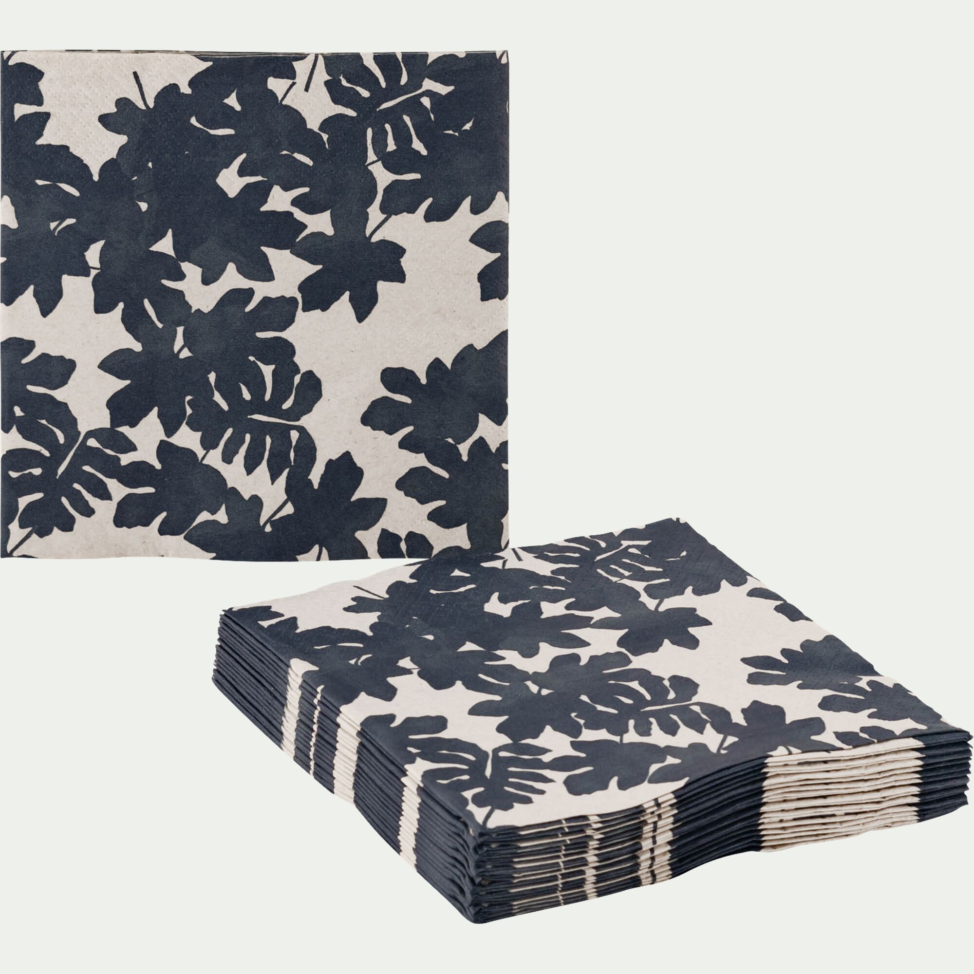 FIGUIER - Lot de 20 serviettes en papier motif figuier 33x33cm - beige alpilles